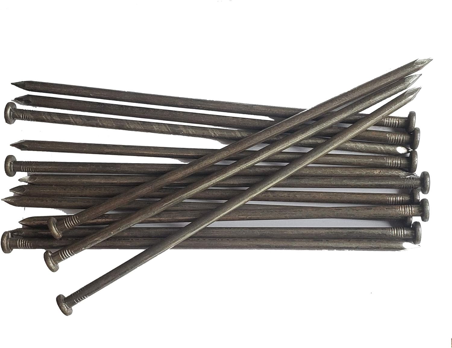 Landscape Stakes Metal Landscape Edging Anchoring Spikes, 10-Inch Length 50 Count, for Artificial Turf Stakes, Paver Edging, Weed Barrier, Timber