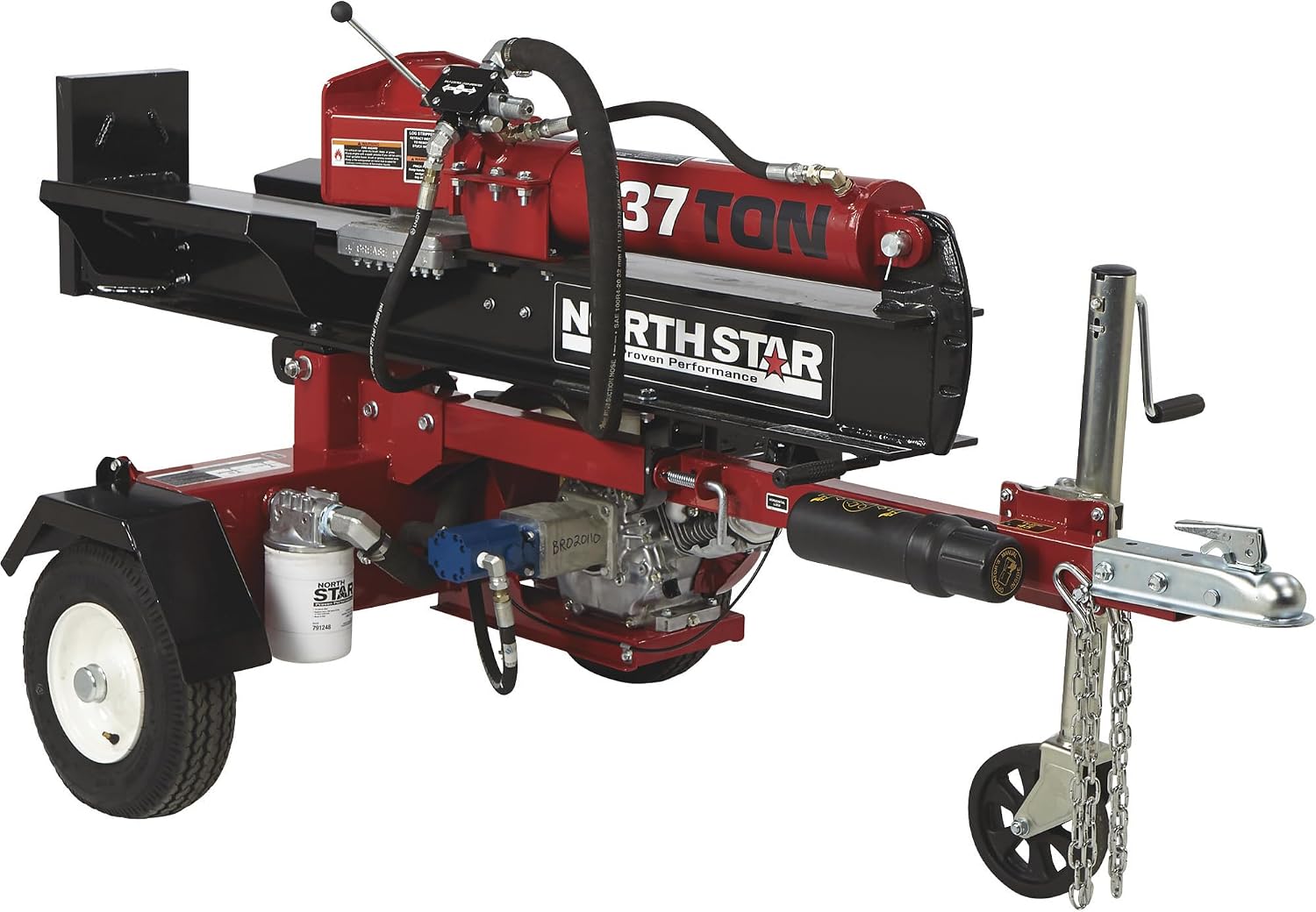 NorthStar Horizontal/Vertical Log Wood Splitter - 37-Ton, 270cc Honda GX270 Engine