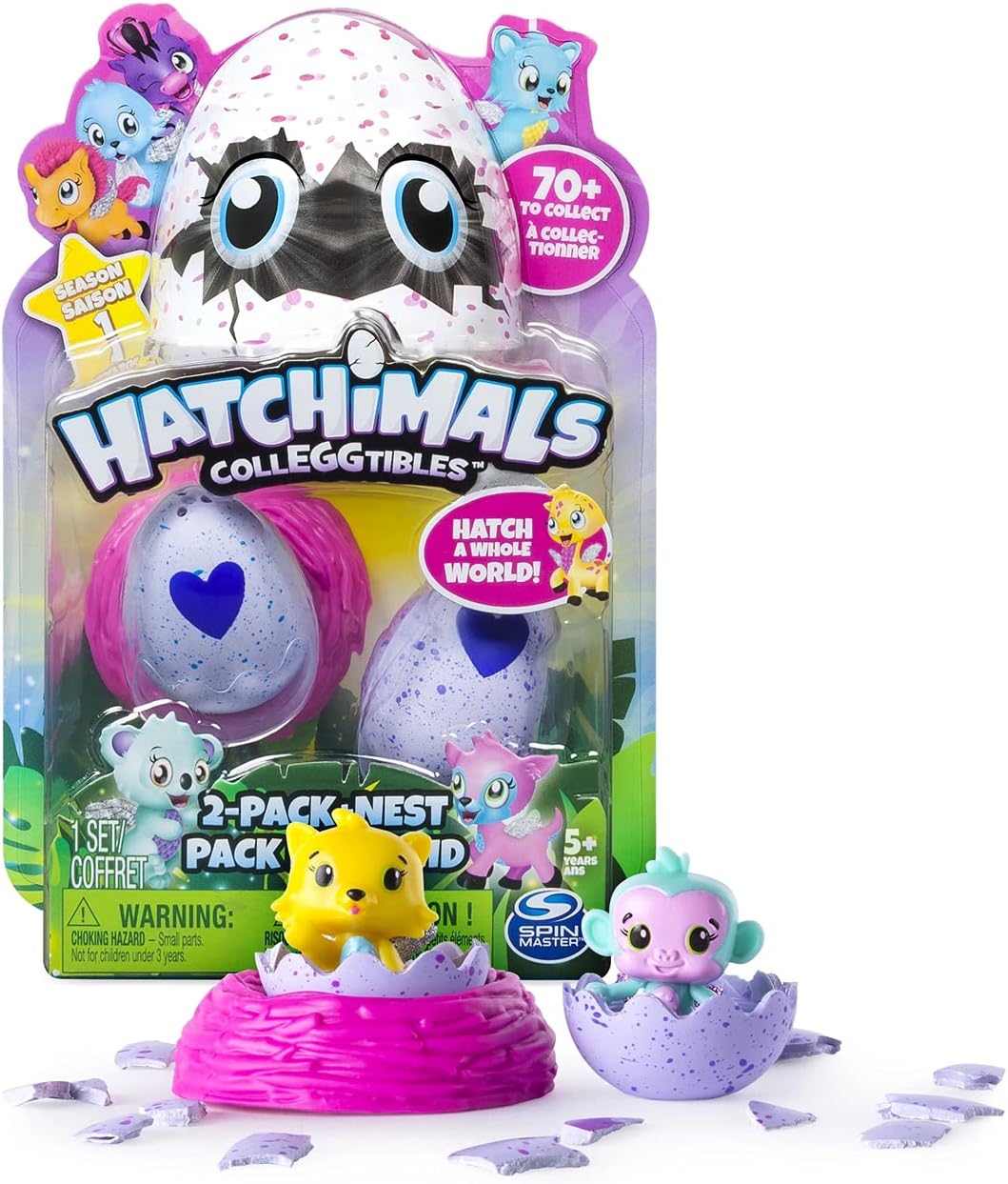 Hatchimals CollEGGtibles Season 1 2-Pack + Nest