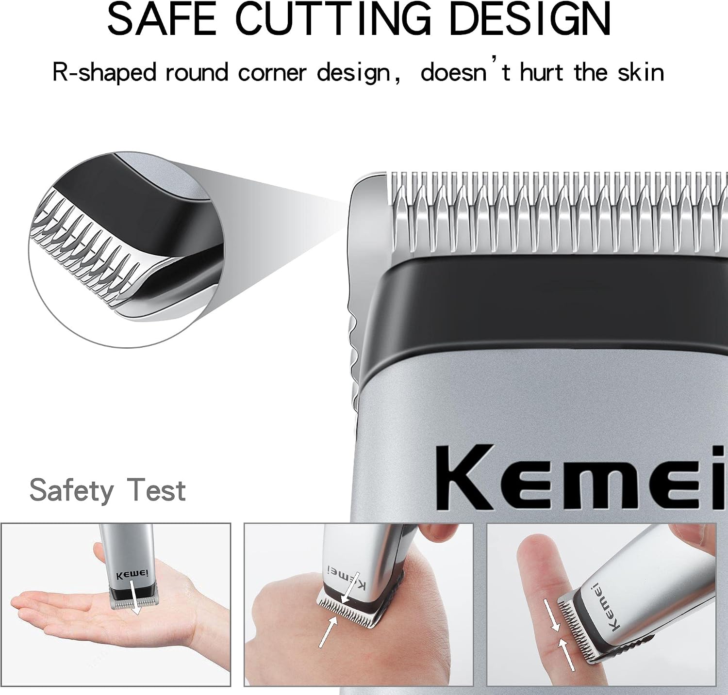 KEMEI Mini Clippers Trimmer Groomer Cordless Self-Haircut Kit Styling Shears with Stainless Steel | Cordless Self-Haircut Kit