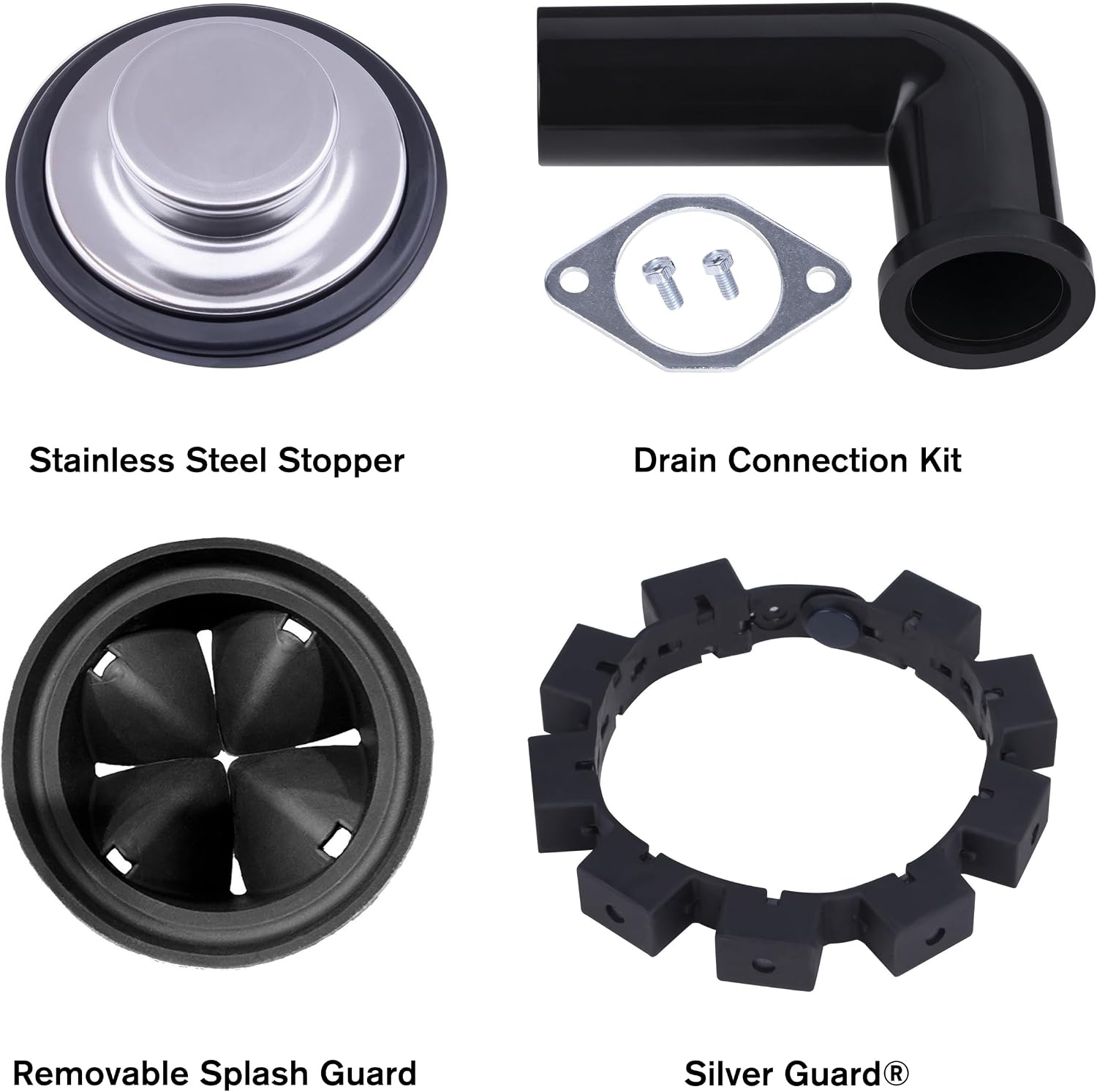 Eco Logic 1/3 HP Garbage Disposal, Universal 3-Bolt Mount, Power Cord
