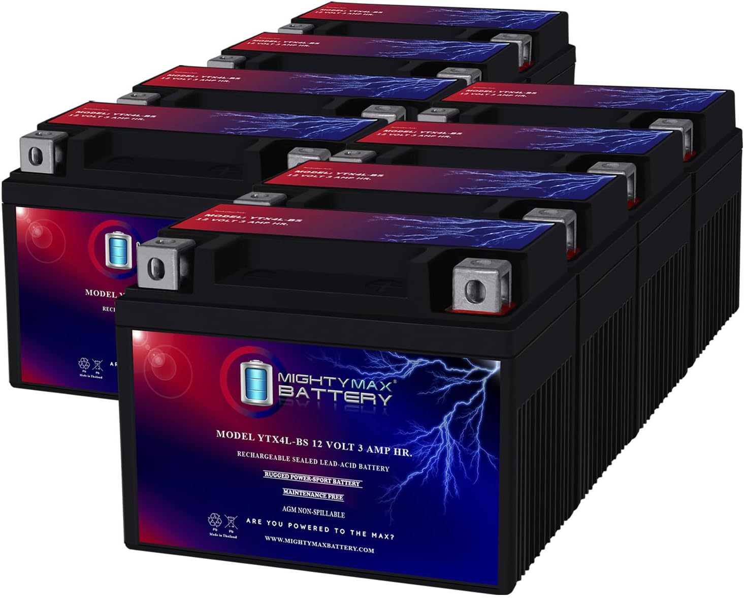 Mighty Max Battery YTX4L-BS Replacement for 1999-03 E-Ton AXL, TXL, NXL, RXL 50 and 90cc