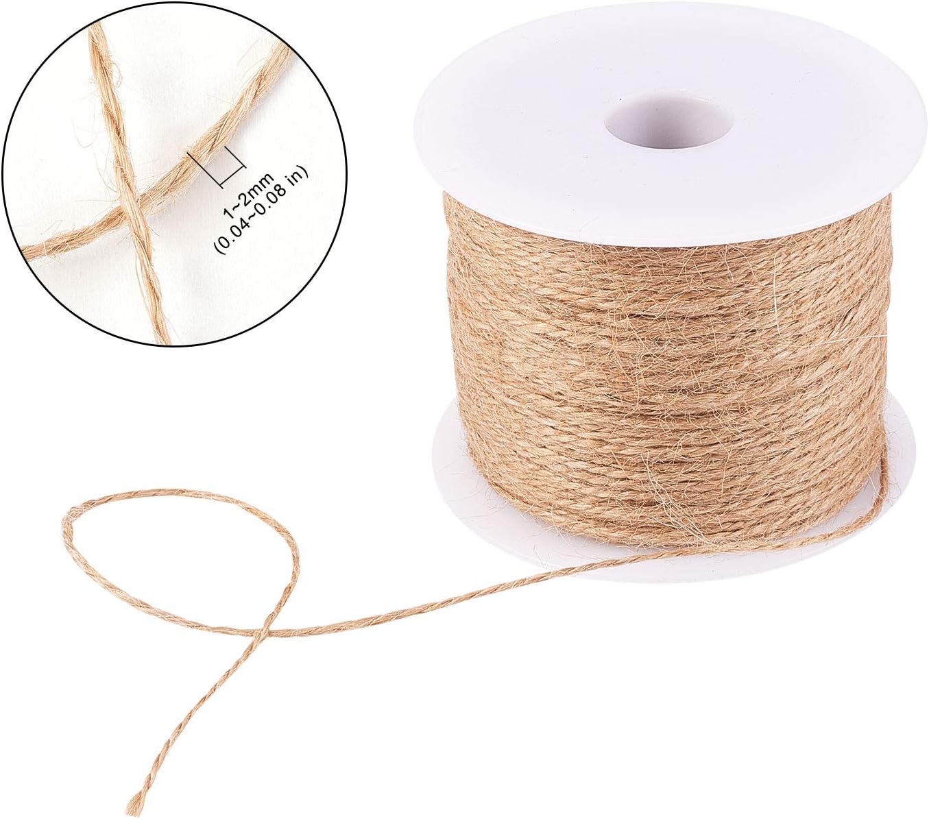 LiQunSweet 100m/328ft Hemp Cord Hemp Rope String Twine Beading Material 1 Ply for Jewelry Making DIY Craftings Wall Hanging Art Project Home Party
