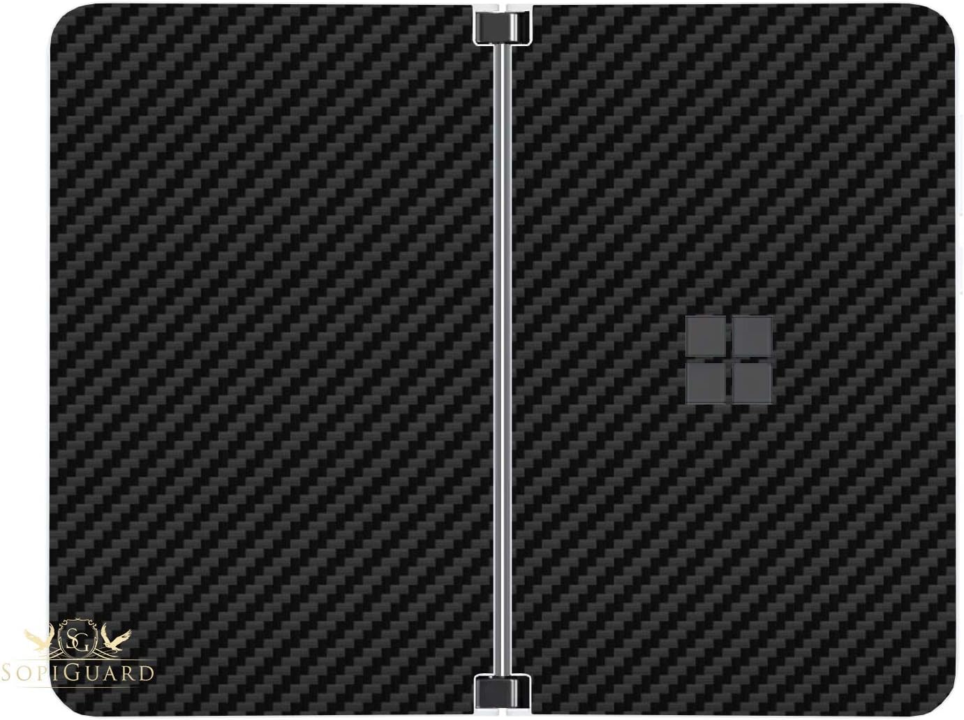 SopiGuard Sticker for Surface Duo Phone Edge-to-Edge Precision Vinyl Skin Wrap (Leather Textured)