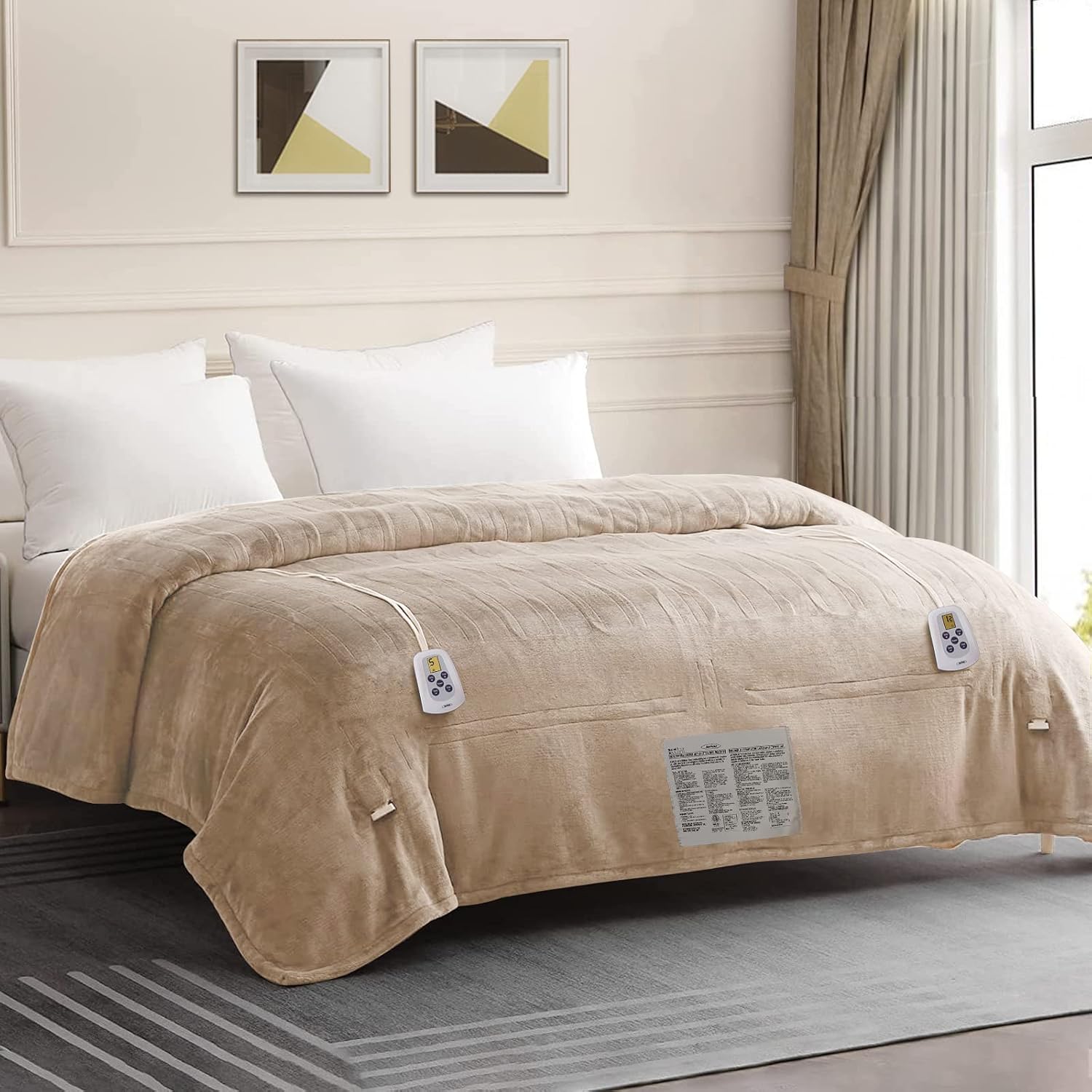 HEYNEMO Electric Blanket King Size with Dual Control
