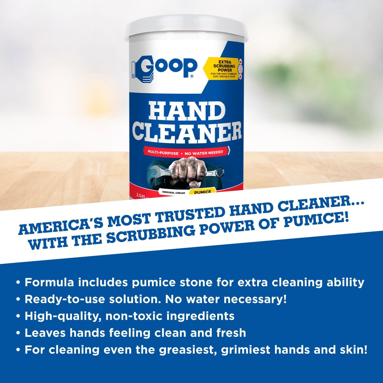 GOOP Hand Cleaner with Pumice 4.5 Lb. Can