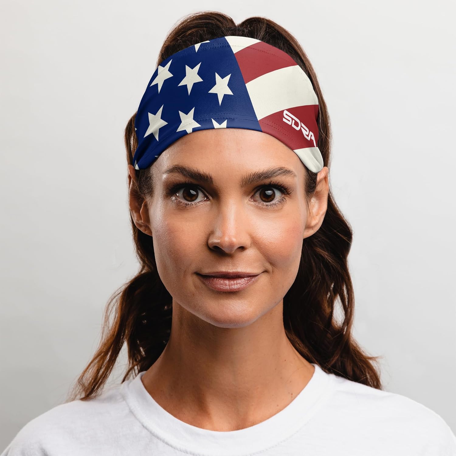 Suddora Country Flag Headbands, Wide National Flag Headbands for Sports Events, Non-Slip Fabric Sweatbands for Soccer, Tennis, Workout, Costume