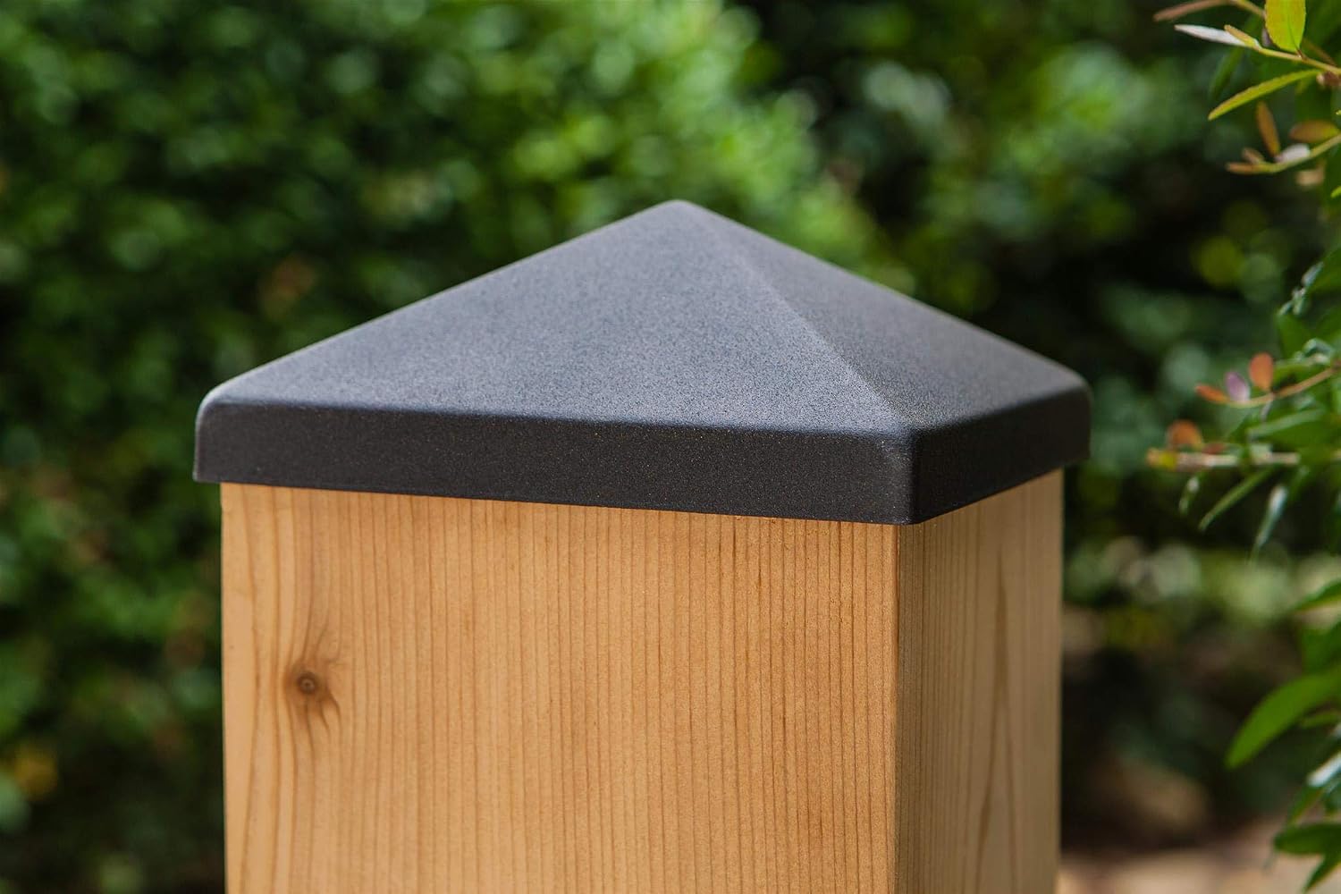 6x6 Apex Pyramid Post Cap - Matte Bronze (5 1/2" x 5 1/2") for Deck and Fence Posts
