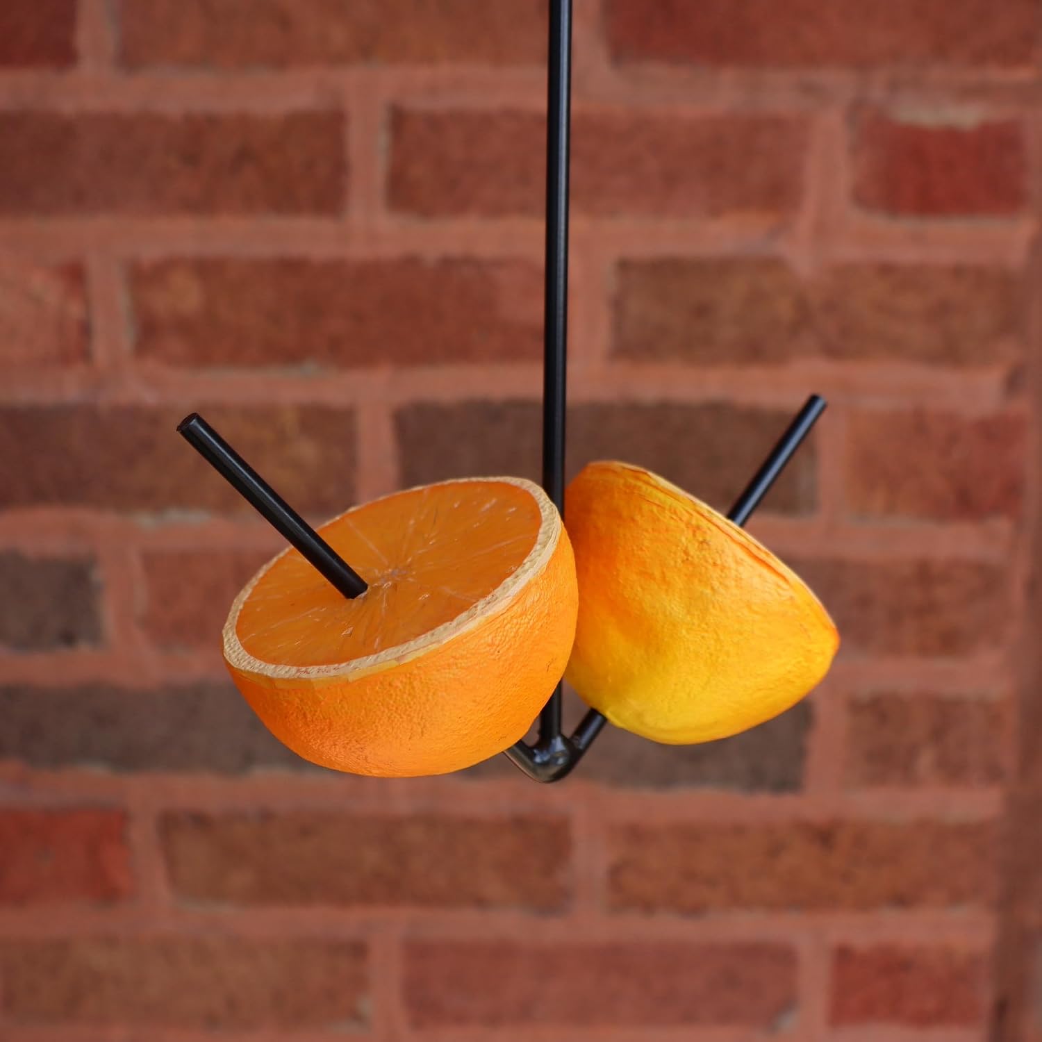 Oriole Orange Fruit Holder | Simple Hanging Bird Feeder with Hook - Made in USA