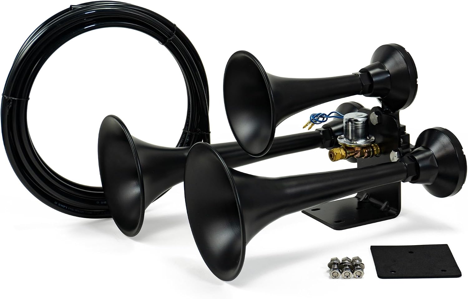 HornBlasters Outlaw Black 228H 2 Gallon All-In-One Train Horn Kit - Easy Install
