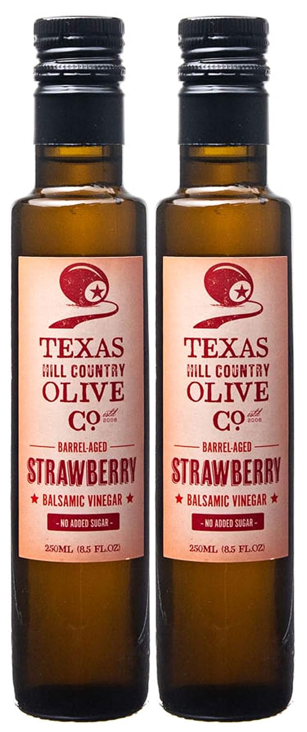 White Lemon Balsamic Vinegar - Gourmet Barrel Aged Infused Balsamic Vinegar - Great for Dressing Dipping Glazing - No Artificial Flavors or Added Sugar - Made in Texas (8.5 oz)