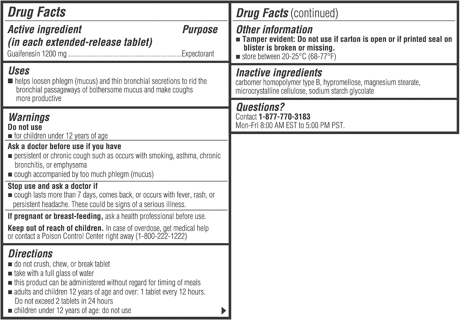Curist Guaifenesin Mucus Relief 1200 mg Maximum Strength OTC - 84 Count Extended Release Tablets - Reduce Mucus Clear Congestion (84 Count Tablet