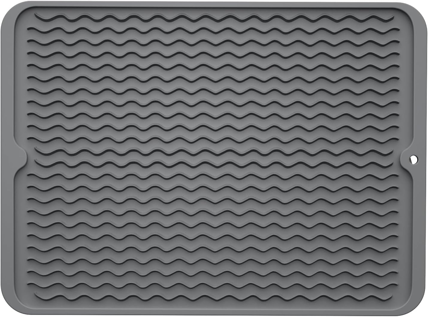 ZLR Silicone Dish Drying Mat for Kitchen Counter, Eco-Friendly Fast Dry Dish Mat, Easy Clean Multi Usage Drying Matt, Heat Resistant Trivet