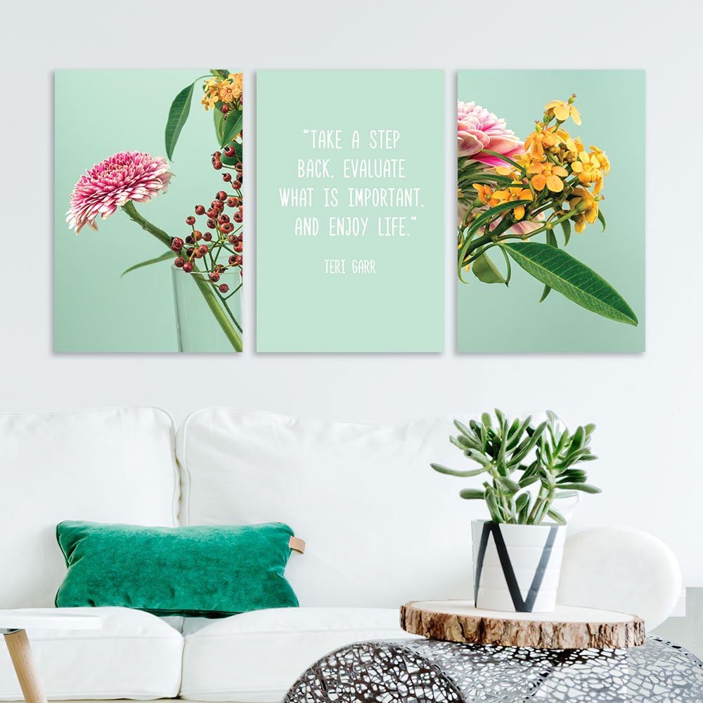wall26 Canvas Prints Wall Art - Ocean Themed 3 Panel Wall Art with Wave,Anchor and Rudder - 16"x24" x 3 Panels