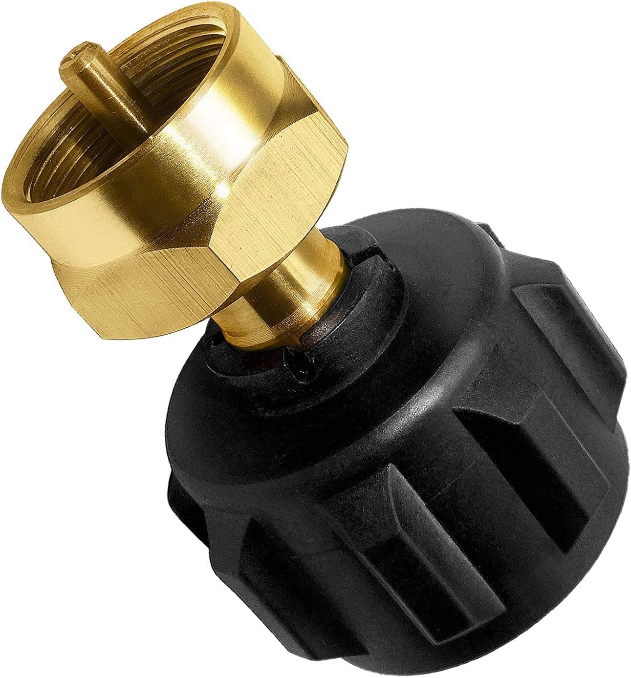 Propane Tank Refill Adapter for 1 lb Bottle QCC1 Type 1 Tank Coupler Brass | Propane Tank to 1 lb Cylinder Adapter for Refilling Disposable Bottles