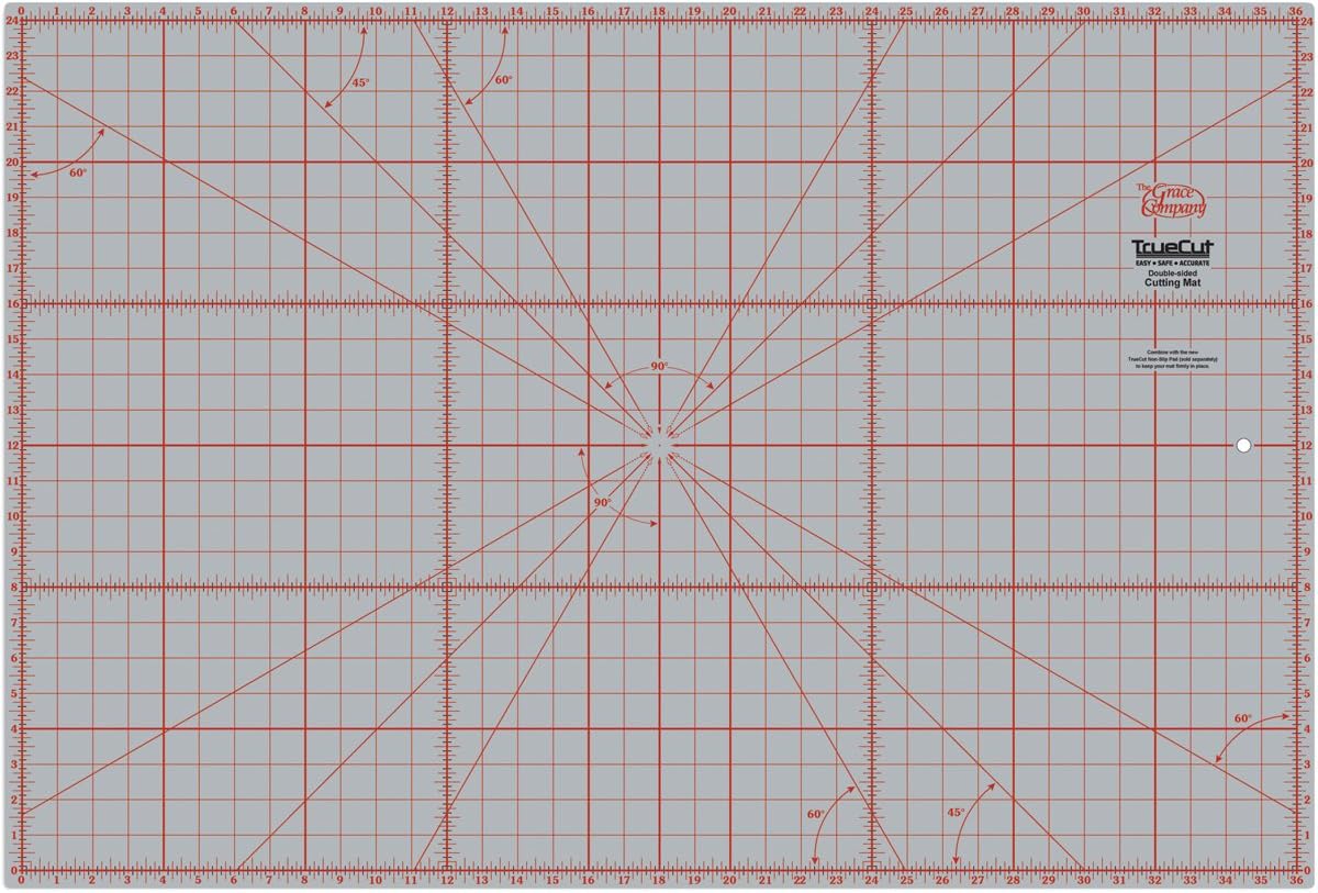 TrueCut Double Sided Self Healing Rotary Cutter Mat | Cutting Mat with 5 Layers of PVC Plastic | Self Healing Rotary Cutting Mat | Easy to See
