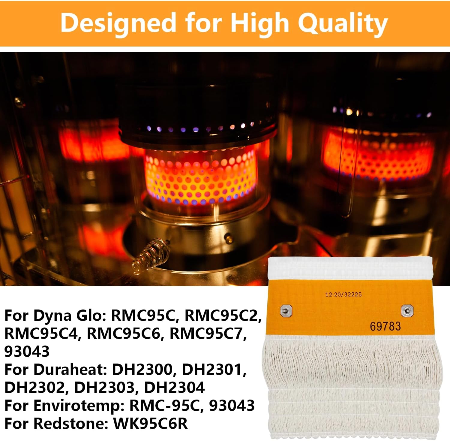 32225 Kerosene Heater Replacement Wicks for Kero World KW-24C DuraHeat DH-2300 Dyna GLO CV-2300, for Dyna-GLO RMC-95C