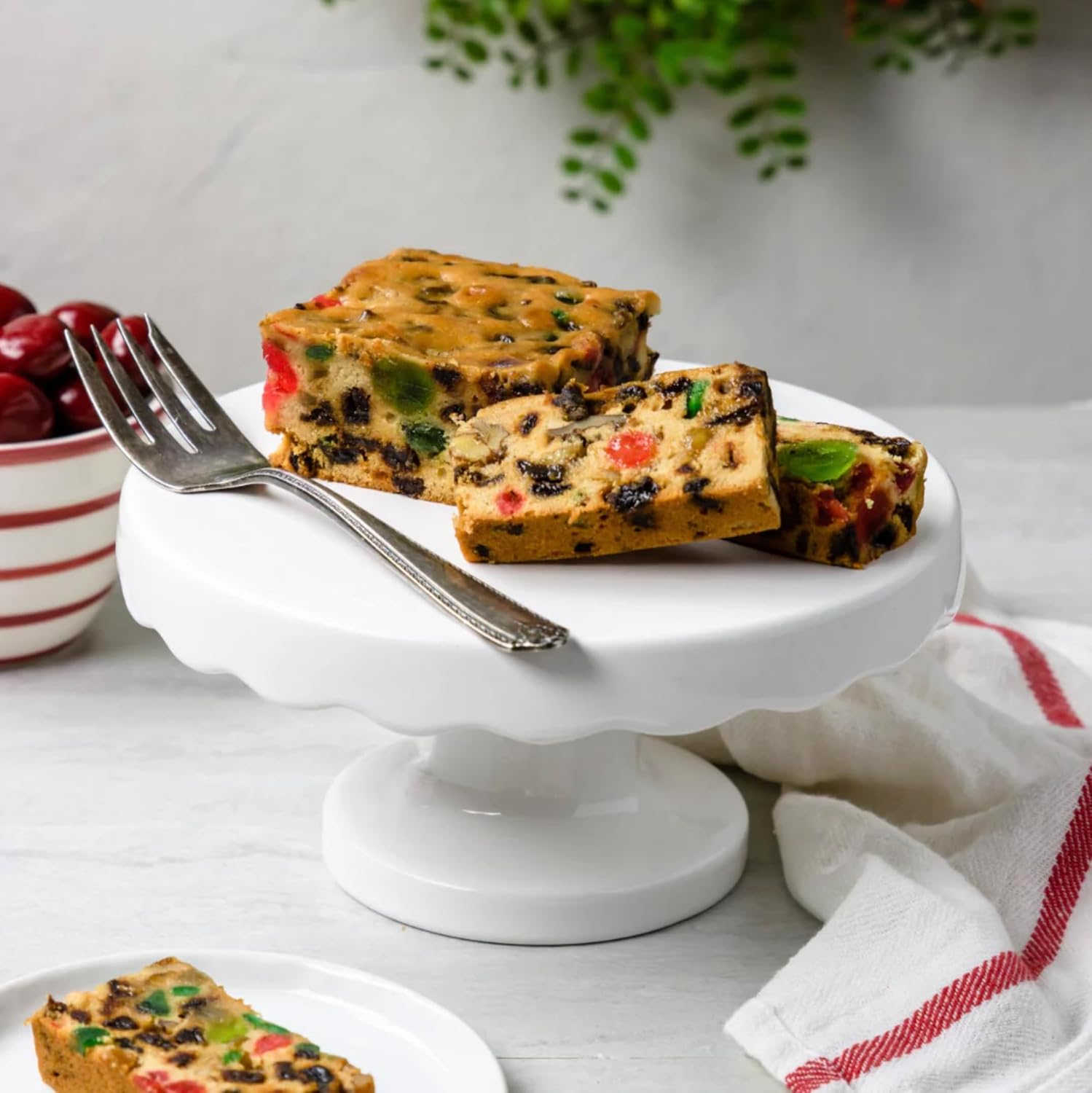 Mrs. Carver's Kosher Old World Fruitcake Raisins Citron Green Cherries Pineapple Heavy Dense Cake in Light and Dark (12oz, Light)