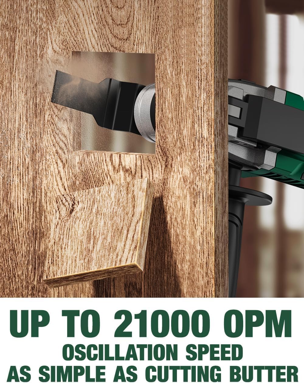 KIMO 20V Cordless Oscillating Tool Kit with 26-Pcs Accessories, Max 21000 OPM, 6 Variable Speed & 3° Oscillating Angle