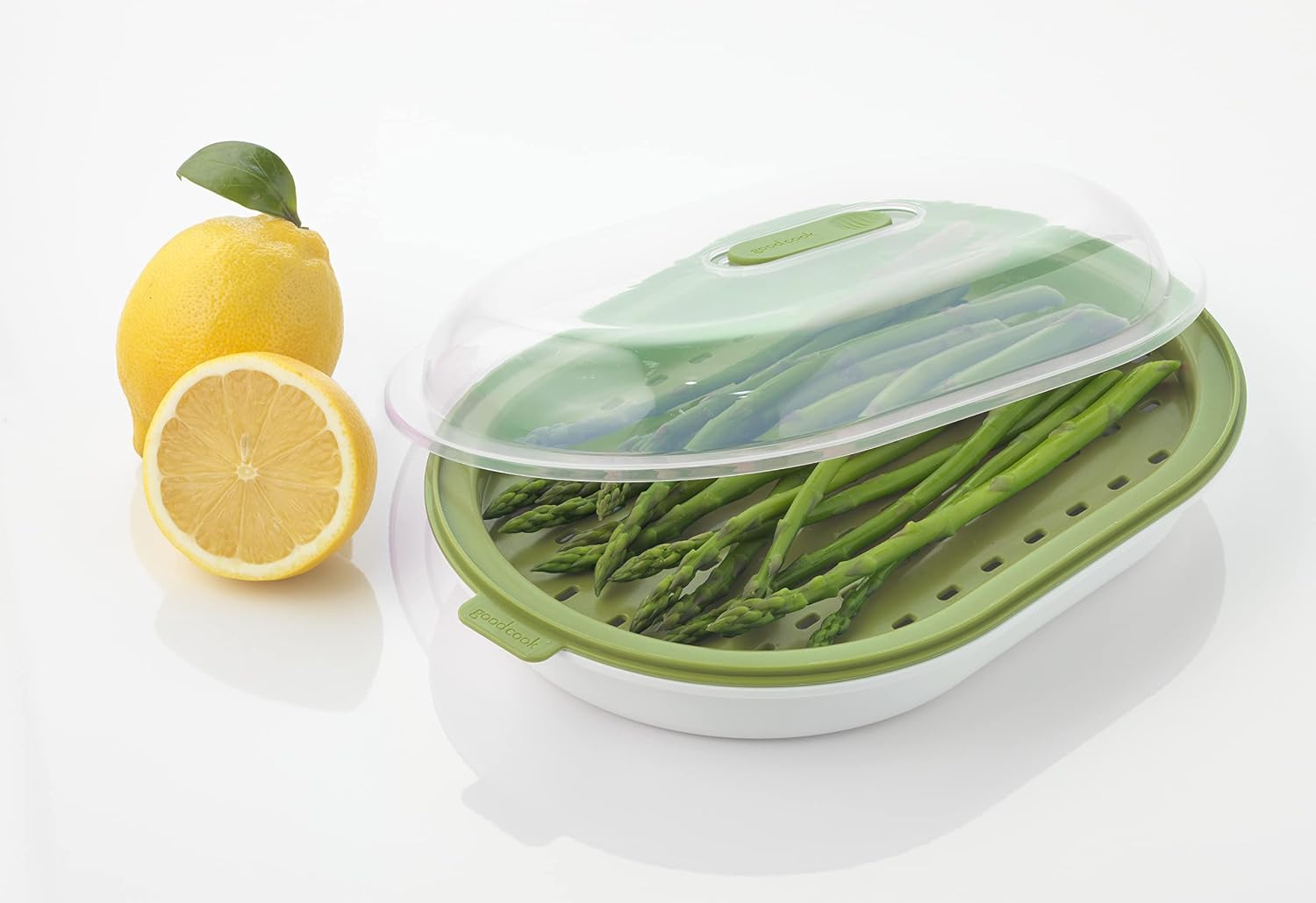 GoodCook Everyday Microwave Food Steamer – Vegetable & Fish Cooker, Preserves Vitamins & Nutrients, Quick Dinner & Meals, Adjustable Steam Release Vent