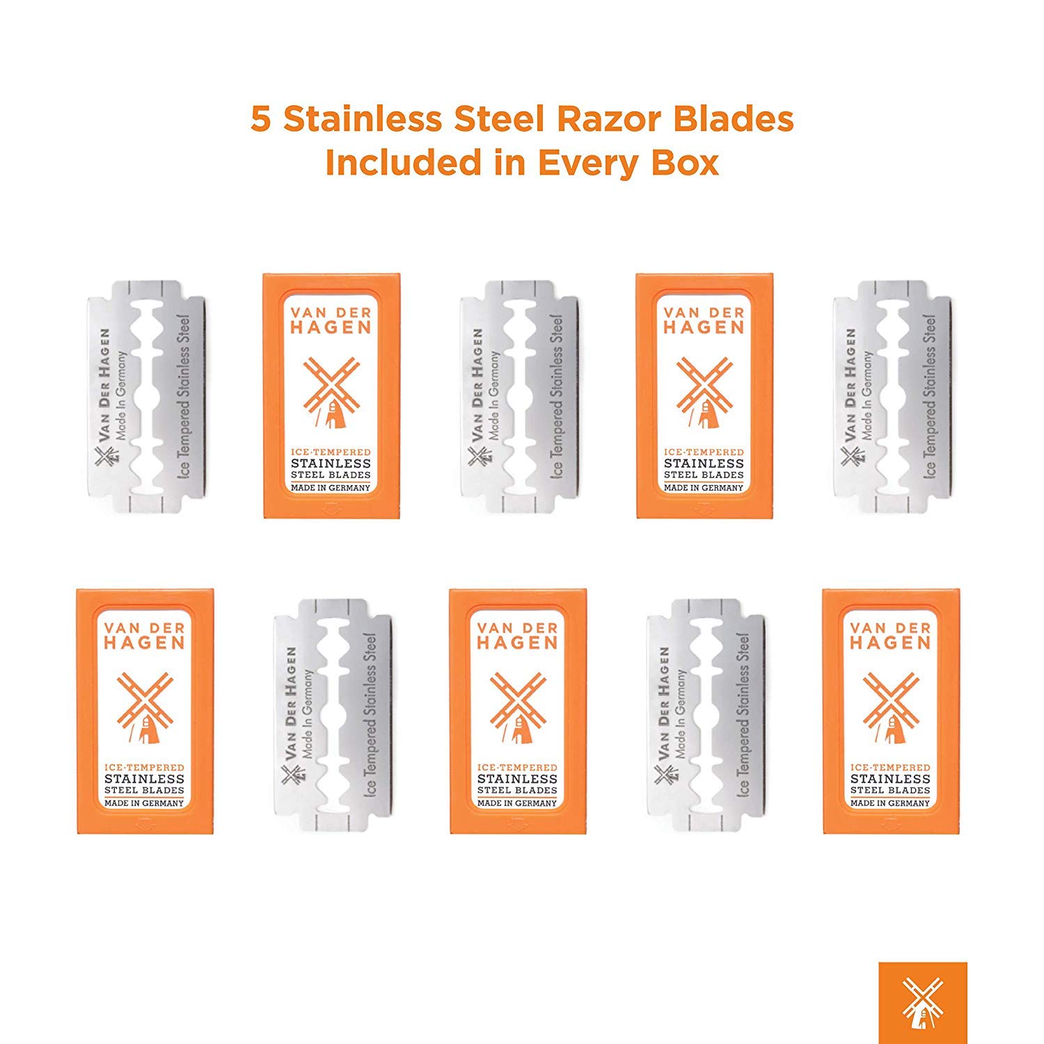 Van Der Hagen Safety Blades 5 Count (Pack of 1)