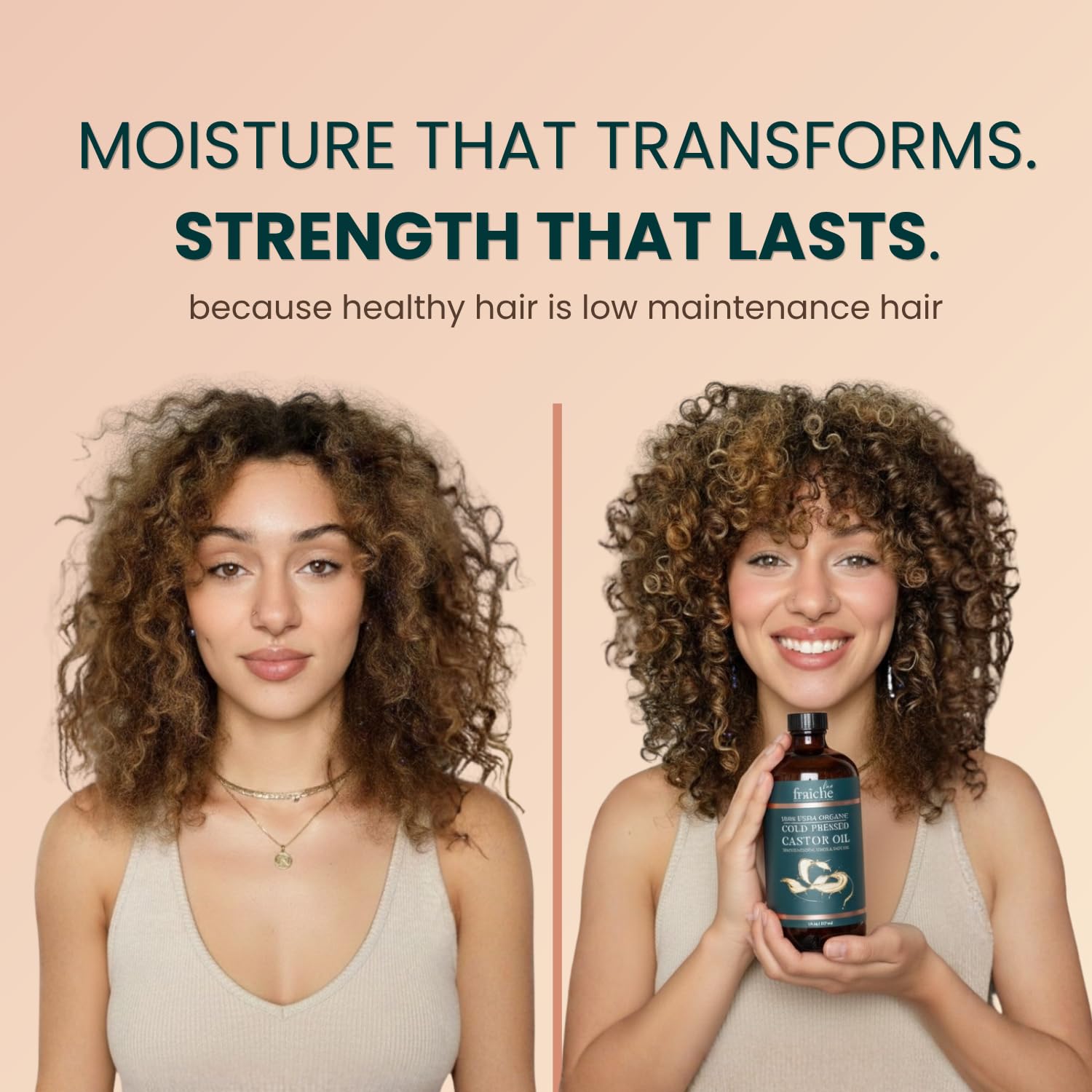 Organic Castor Oil Eyelash Growth Serum, Eyebrow Lash Serum for Hair Growth