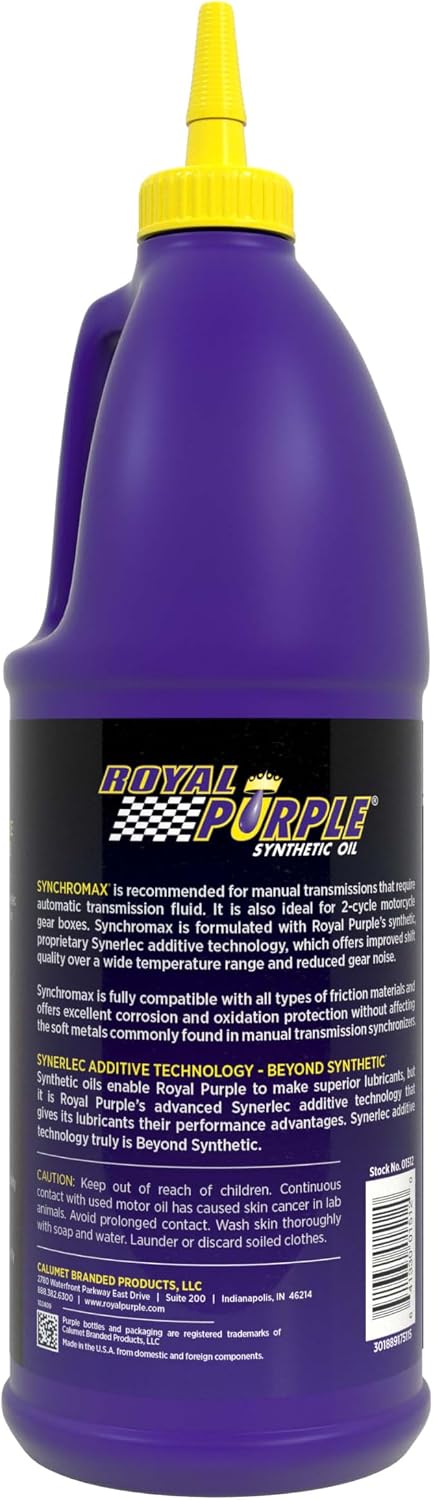 Royal Purple-ROY01512 ROYAL PURPLE SYNCHROMAX QT. TRANSFLUID, 1 Quart (32 Ounces)