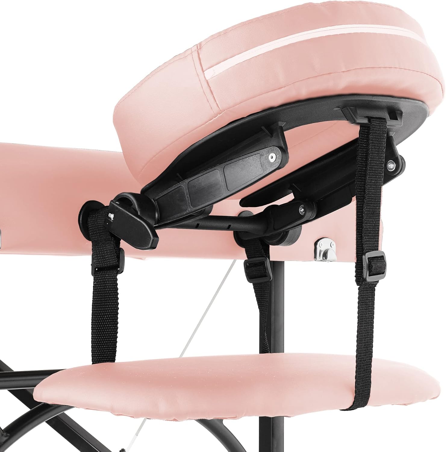 Saloniture Professional Portable Lightweight Bi-Fold Massage Table with Aluminum Legs - Includes Headrest, Face Cradle