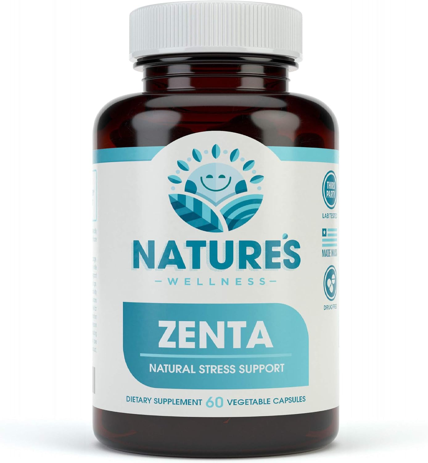 ZENTA - The Natural Relief Supplement to Help Calm Body and Mind | Positive Mood Enhancer - Increase Serotonin Levels with 5-HTP, Ashwagandha