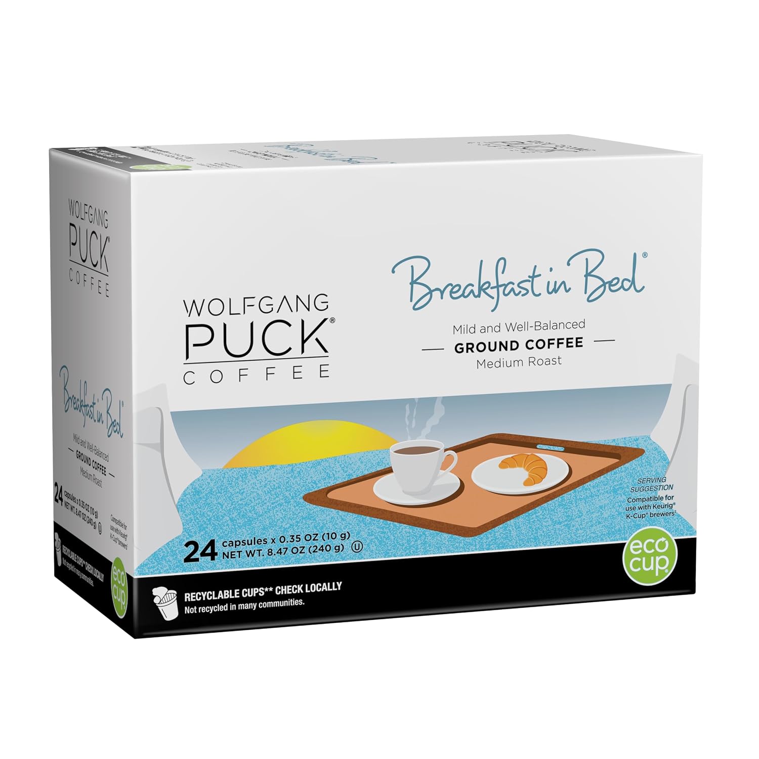 Wolfgang Puck Coffee Single Serve Capsules, Compatible with Keurig K-Cup Brewers, Hawaiian Hazelnut, 24 Count