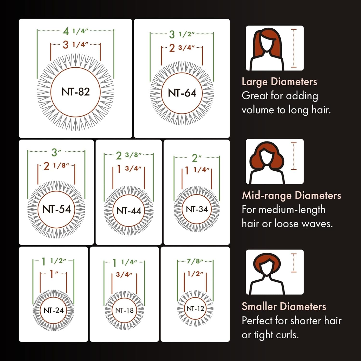 Olivia Garden NanoThermic Ceramic + Ion Round Thermal Hair Brush - Not Electrical - Professional Blowout Brush for Normal to Thick Hair