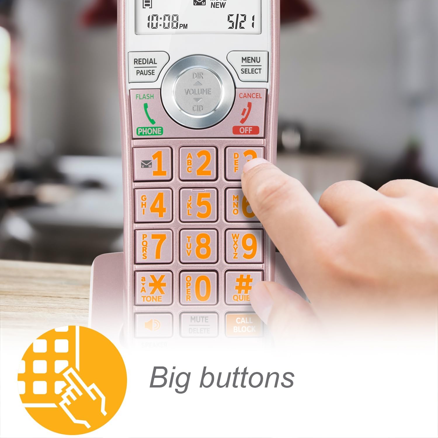 AT&T DECT 6.0 Expandable Cordless Phone with Answering System, Silver/Black with 3 Handsets