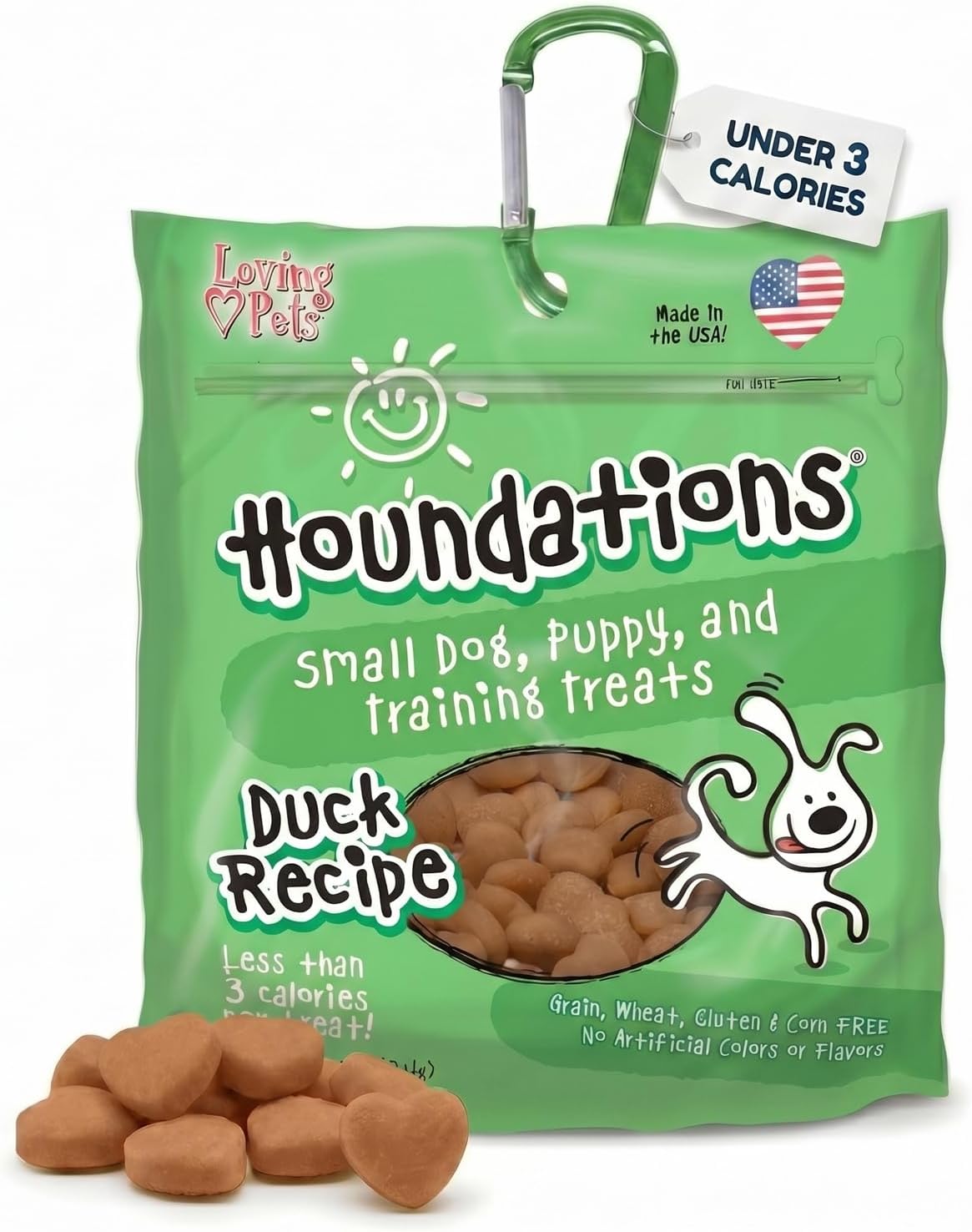Loving Pets Houndations Chicken Dog Training Treats | All Natural | 2.6 Calories Per Treat | Grain-Free, Wheat-Free, Gluten-Free & Corn-Free | for Small Dogs & Puppies, 4 oz