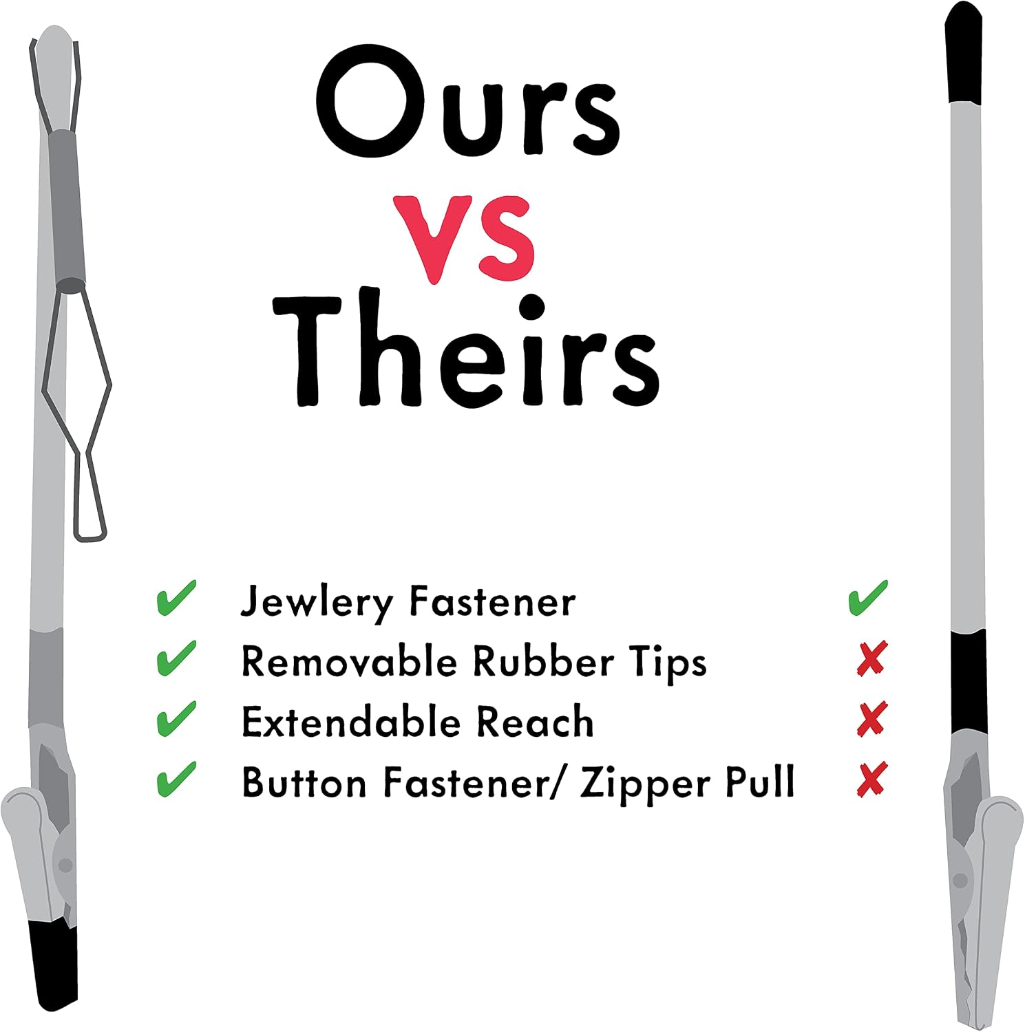 The Beadsmith EZ-Hook 3-in-1 Fastening Tool – Bracelet Fastener, Zipper Pull & Button Looper, Jewelry Aid for One-Handed Use, Ideal for Necklaces