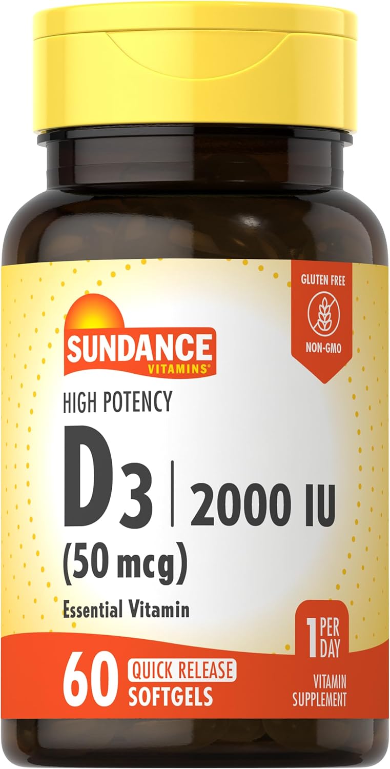 Sundance Vitamin D3 2000 IU | 60 Quick Release Softgels