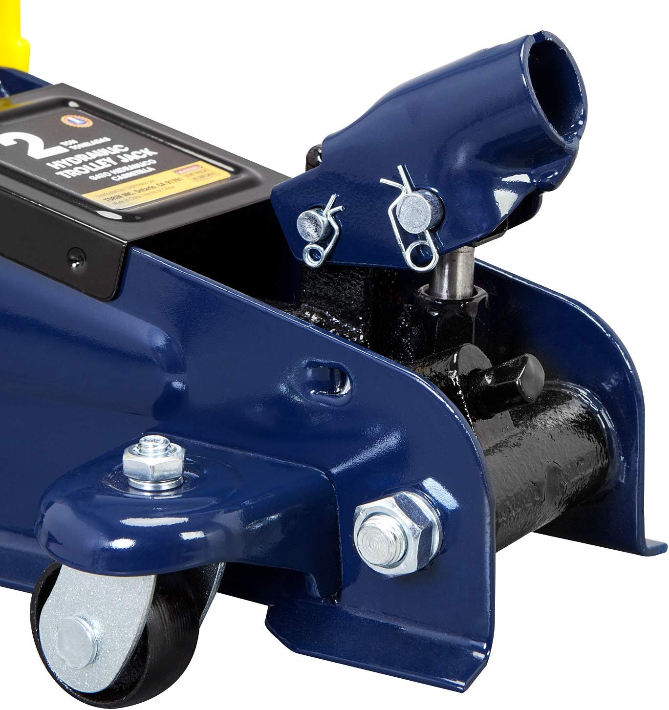 TCE TCET825051 Torin Hydraulic Low Profile Trolley Service/Floor Jack with Single Piston Quick Lift Pump, 2.5 Ton (5,000 lb) Capacity, Blue