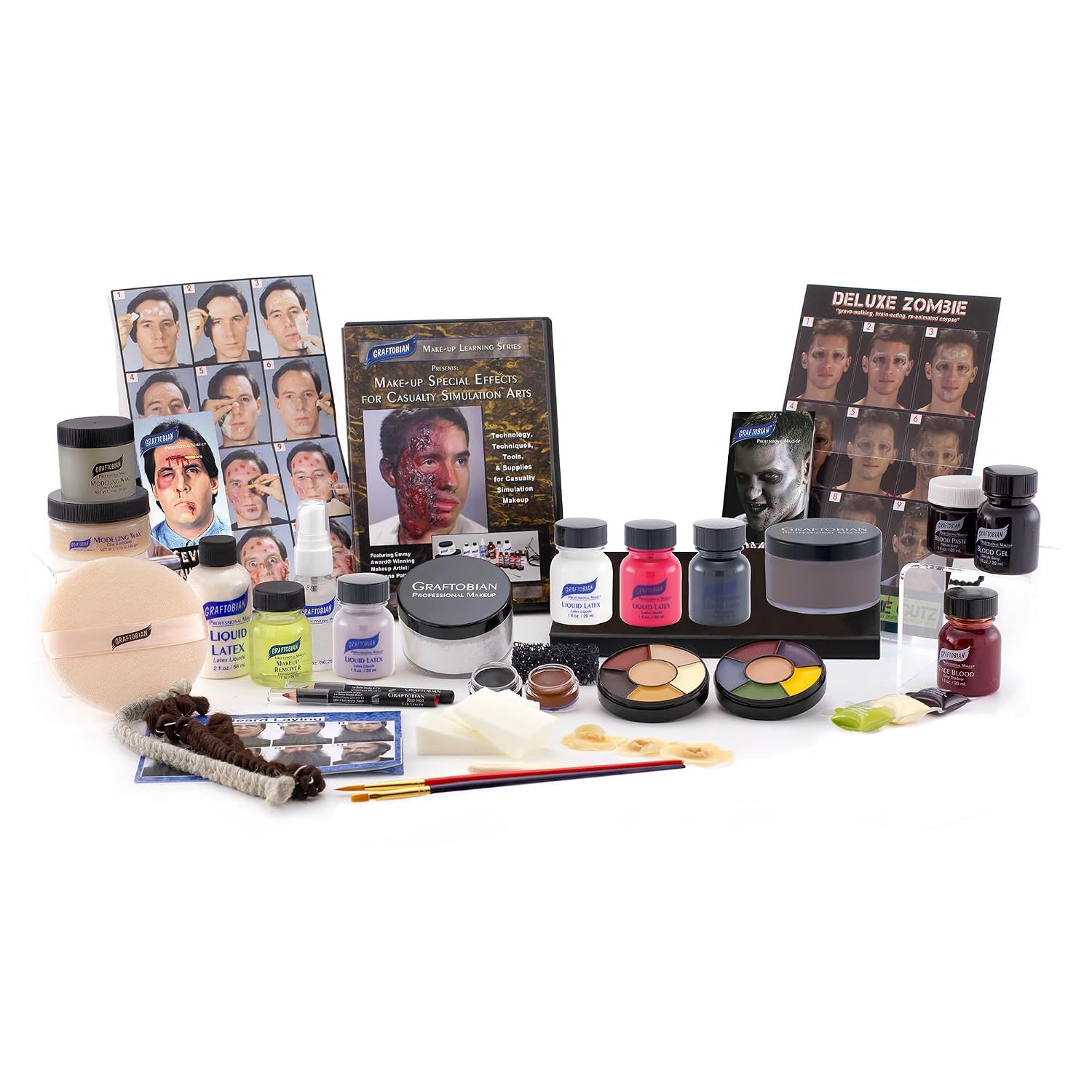 Graftobian Special FX Trauma Pro SFX Makeup Kit - Made in USA - Professional Effects Kit for Halloween, Cosplay, Theater, and Movie
