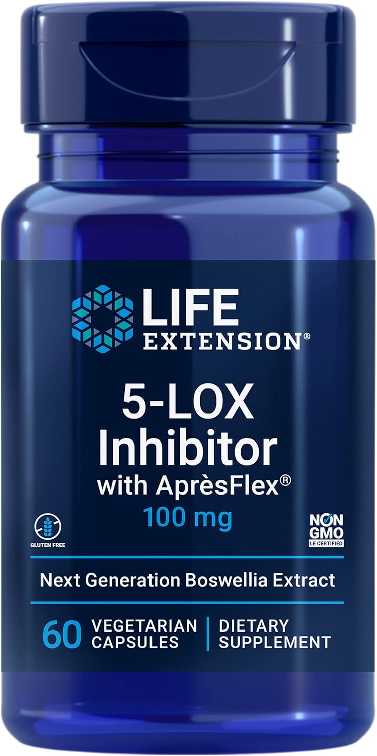 Life Extension 5-LOX Inhibitor with AprèsFlex®, 100 mg, standardized Boswellia serrata Extract, Promotes Joint, Cell & arterial Health, Gluten-Free