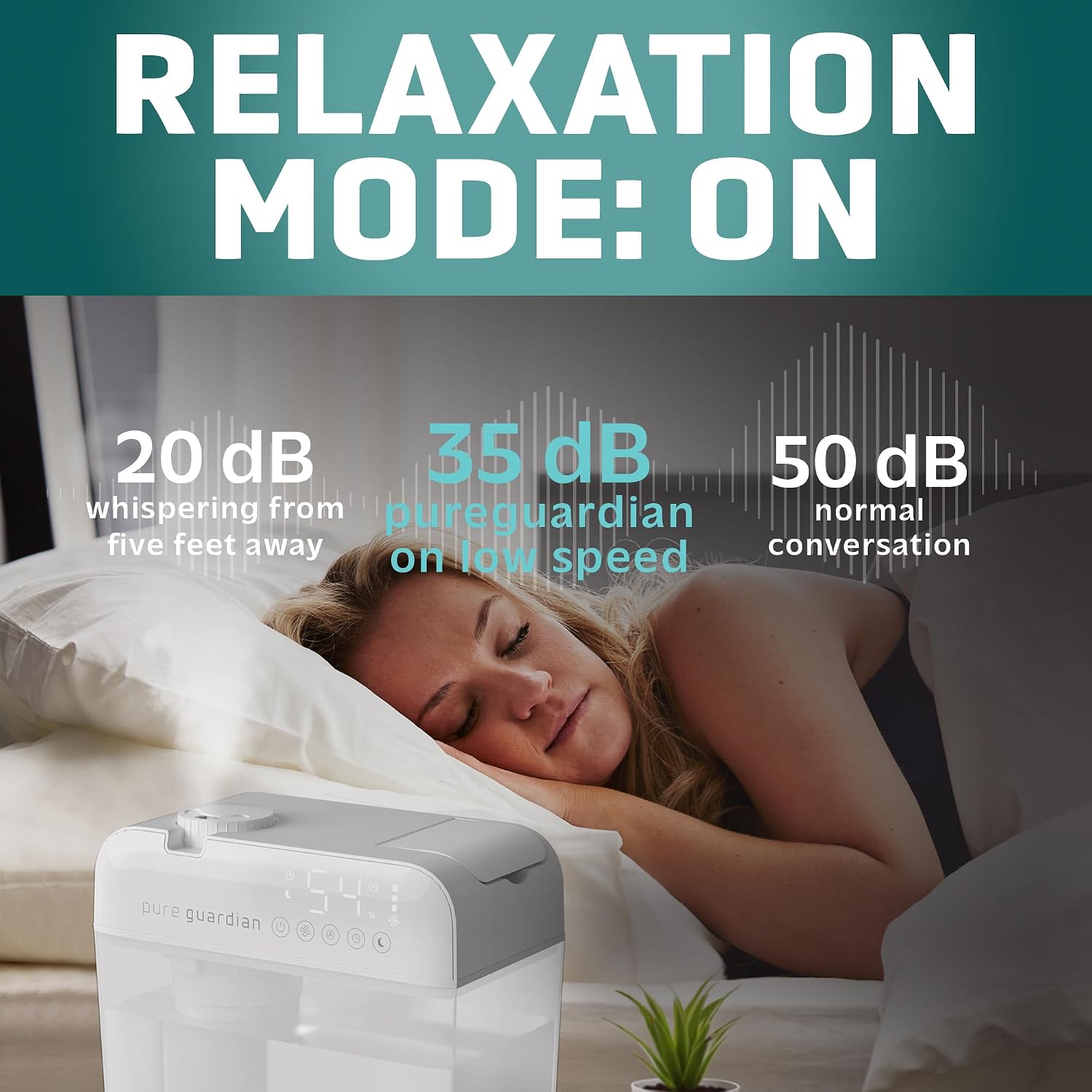 PureGuardian Ultrasonic Cool Mist Humidifier with Aromatherapy Tray, 70-Hour Run Time, 1-Gallon Tank Capacity, 320 Sq. Ft. Coverage for Small Rooms