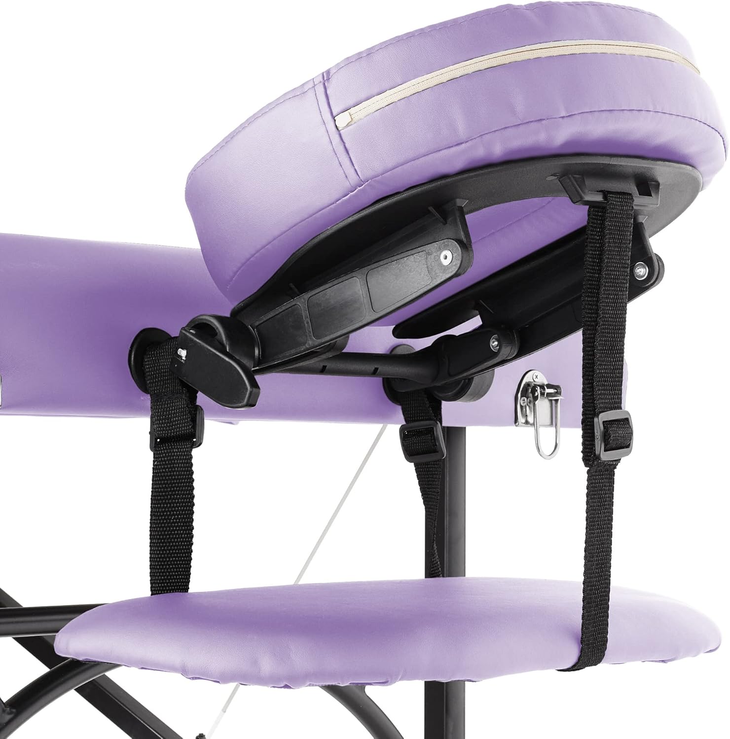 Saloniture Professional Portable Lightweight Tri-Fold Massage Table with Aluminum Legs - Includes Headrest, Face Cradle