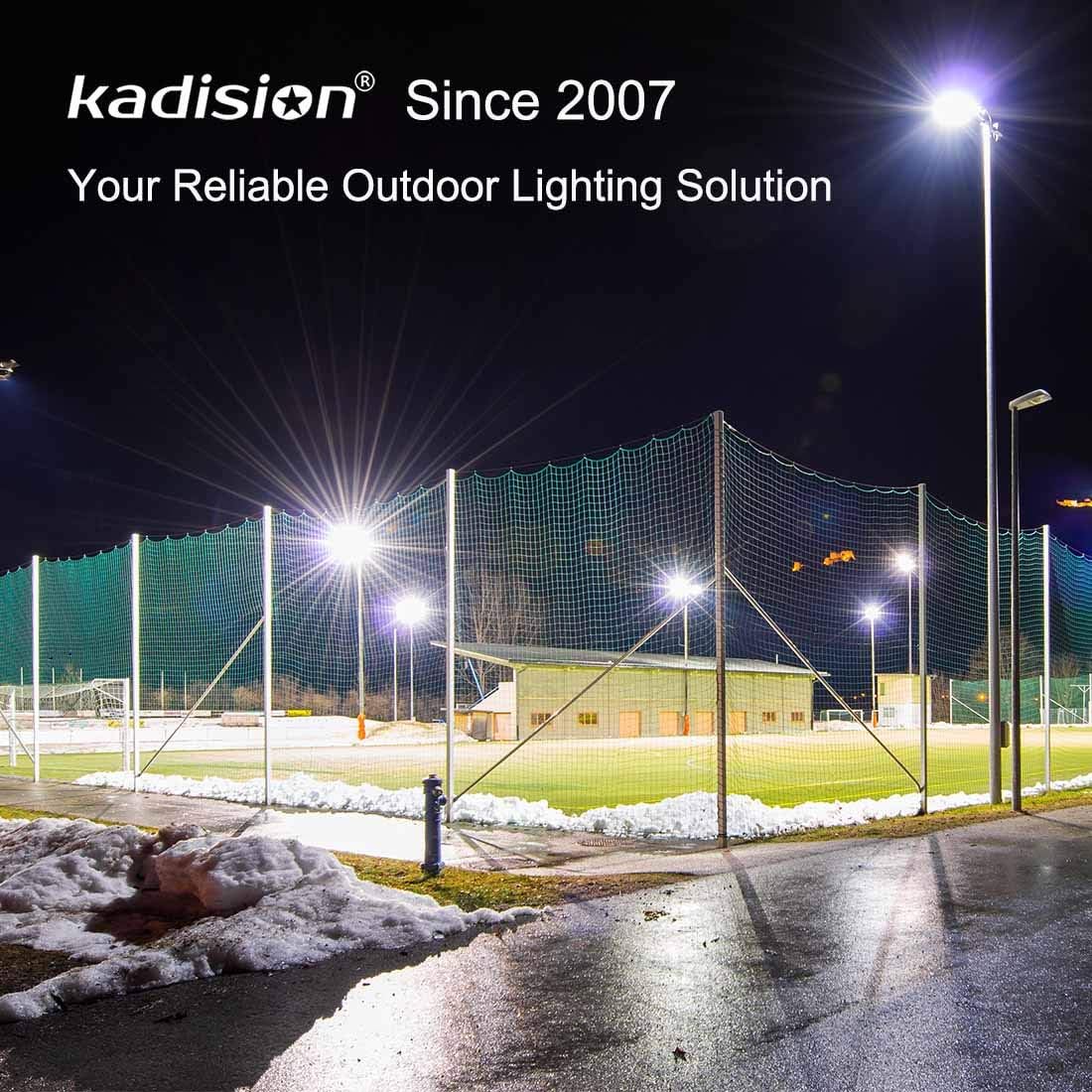 kadision 200W LED Flood Light, Dusk-to-Dawn Photocell, Slip Fitter Mount