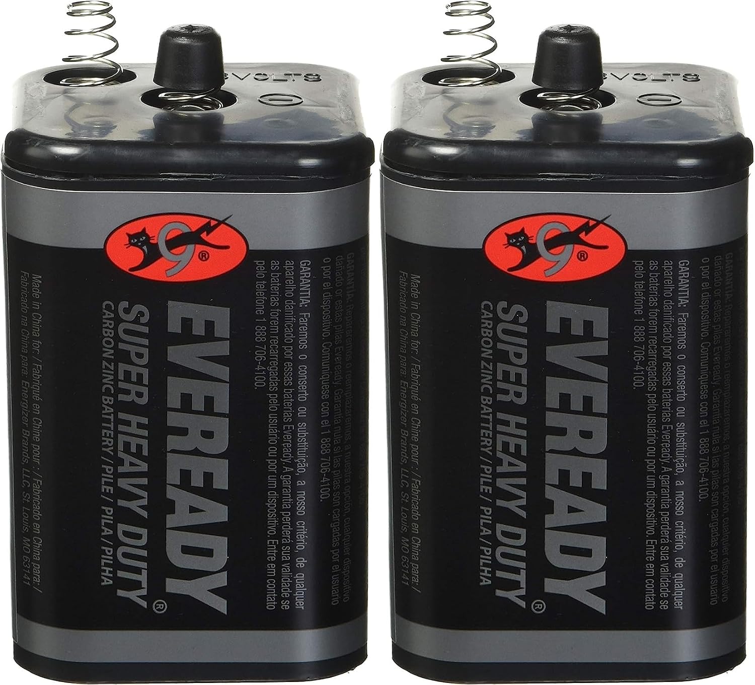 Eveready Super Heavy Duty 1209 6 Volt Spring Lantern Battery