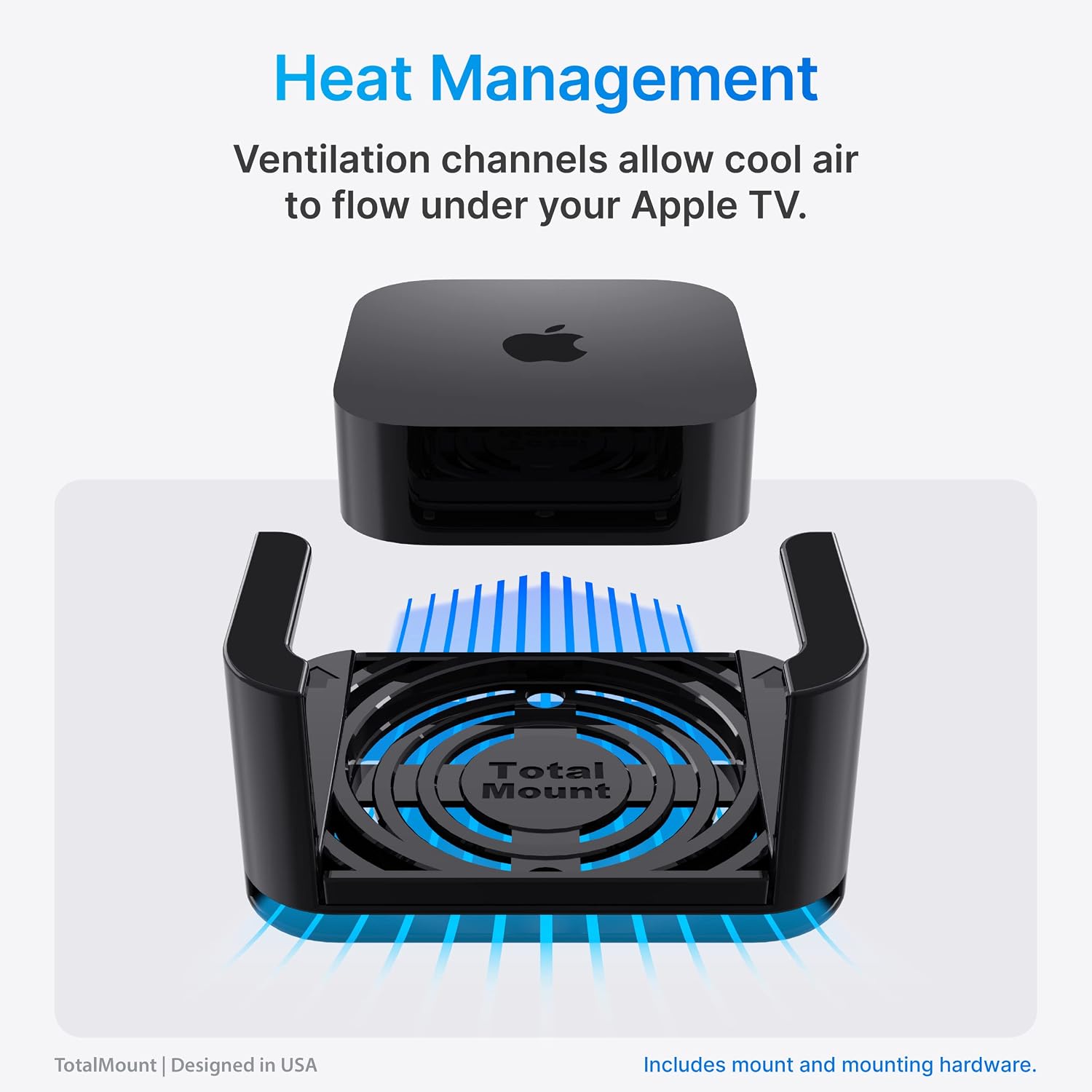 TotalMount for Apple TV – Fits All Models, Heat Management, Premium Quality | Designed in the USA