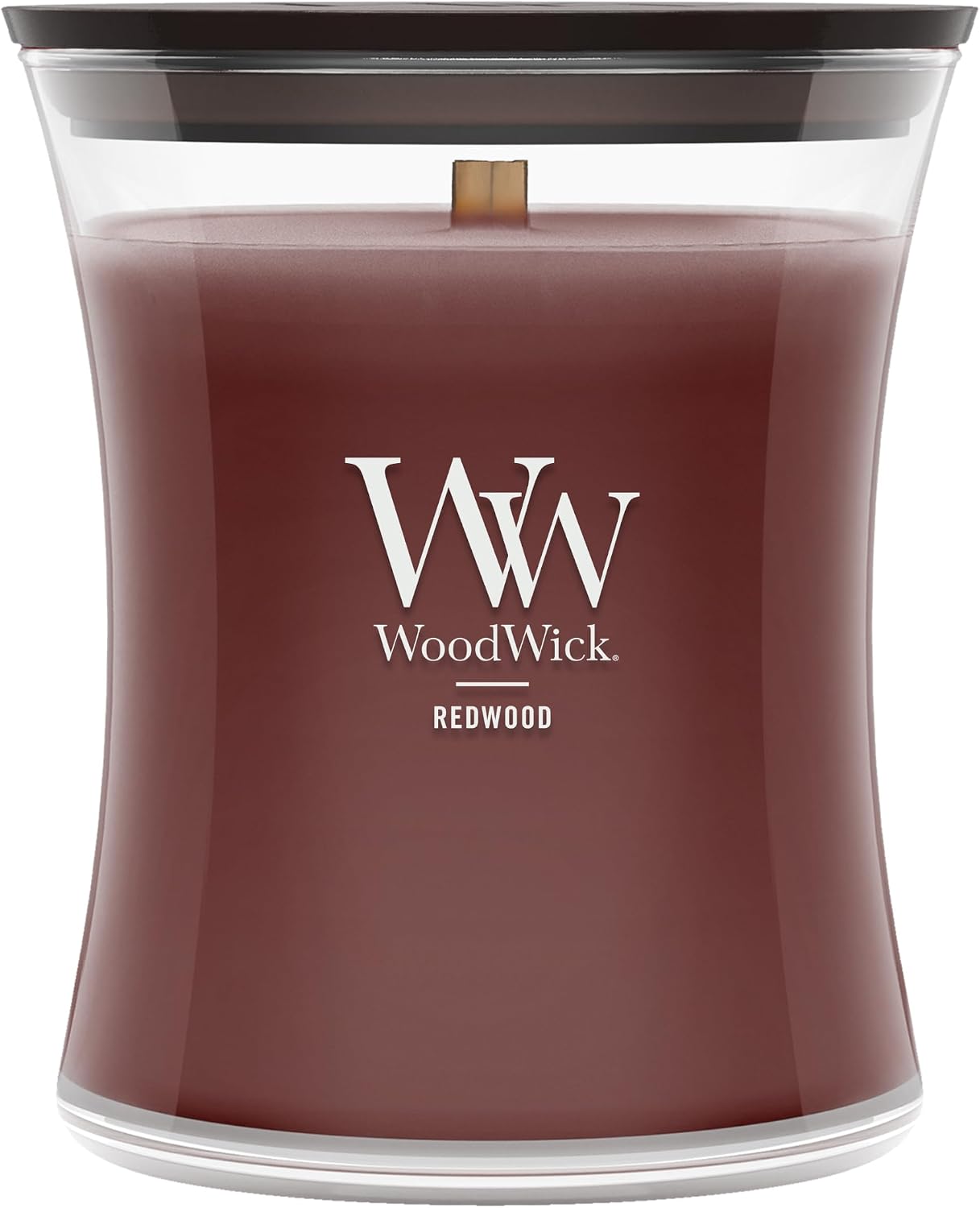 WoodWick Fireside Holiday Candle Gifts for Women and Men, 9.7 oz Medium Hourglass Candle with Crackling Wick