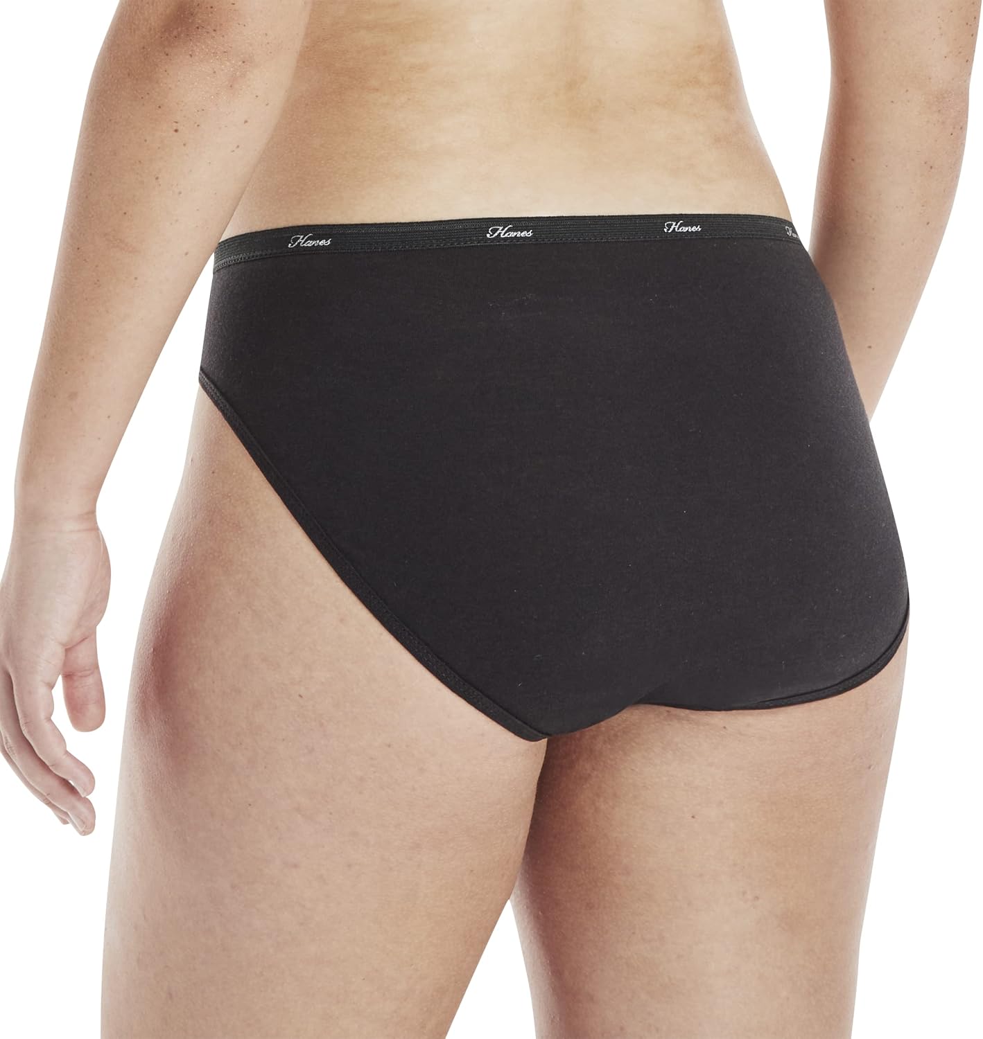 Hanes women's Hi-Cut Panties Pack, Lightweight Cotton Hi-Cuts, 6-Pack (Retired, Colors May Vary)
