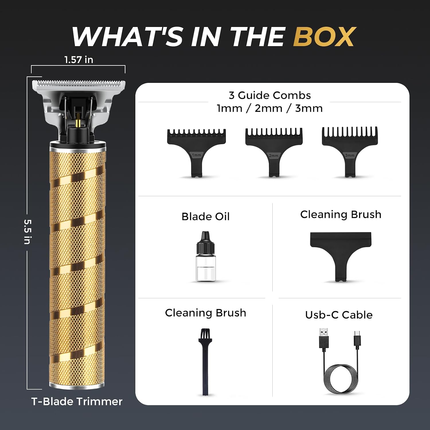 Ufree Beard Trimmer for Men, T-Blade Hair Trimmer, Zero Gap Edger Clippers