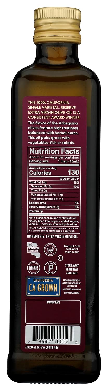California Olive Ranch, California Reserve Collection, Olive Oil (Arbequina, Pack of 1)