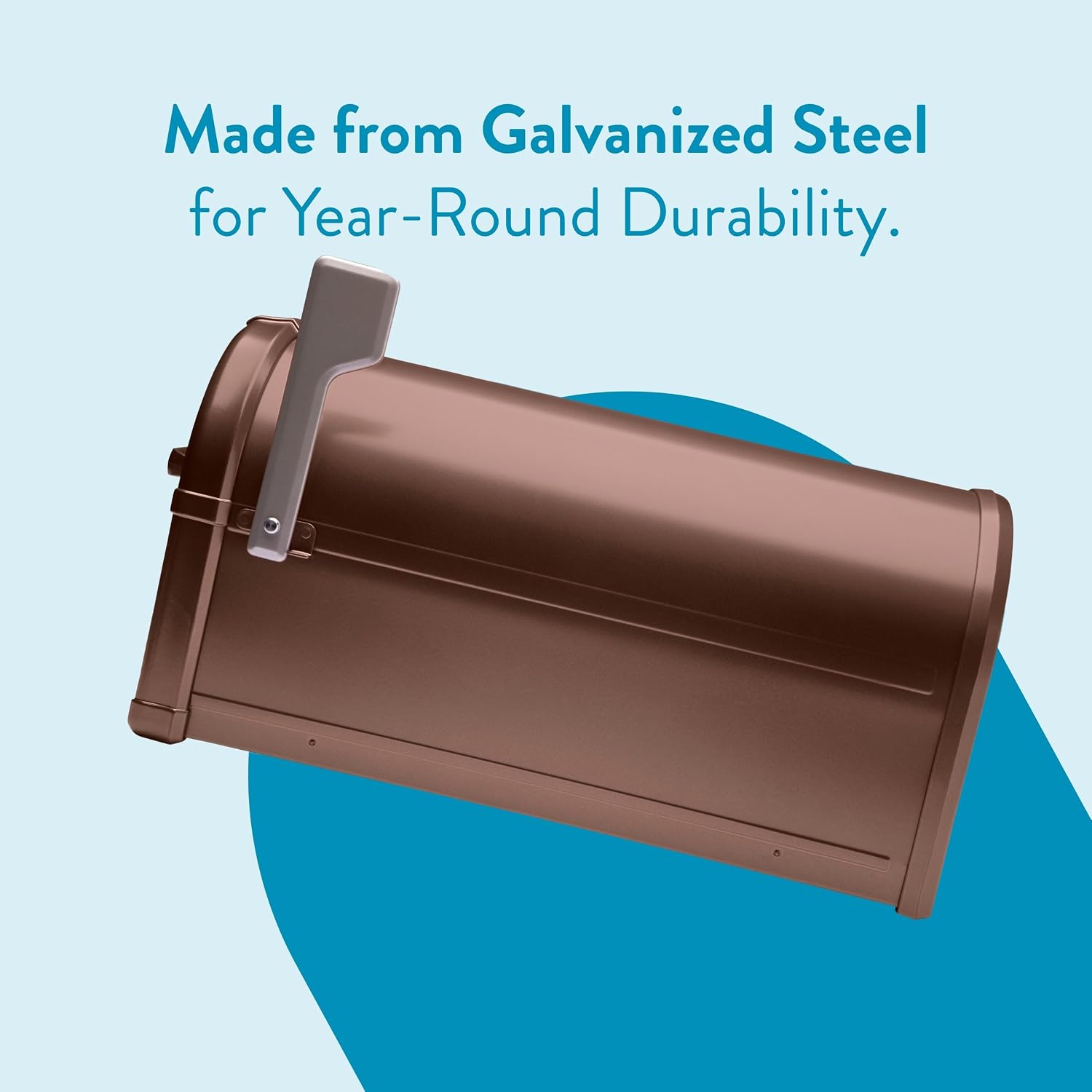 Architectural Mailboxes Hillsborough Post Mount Mailbox, Rubbed Bronze | Galvanized steel build for outside with rust-resistant powder-coat finish and a magnetic door closure. USPS approved.