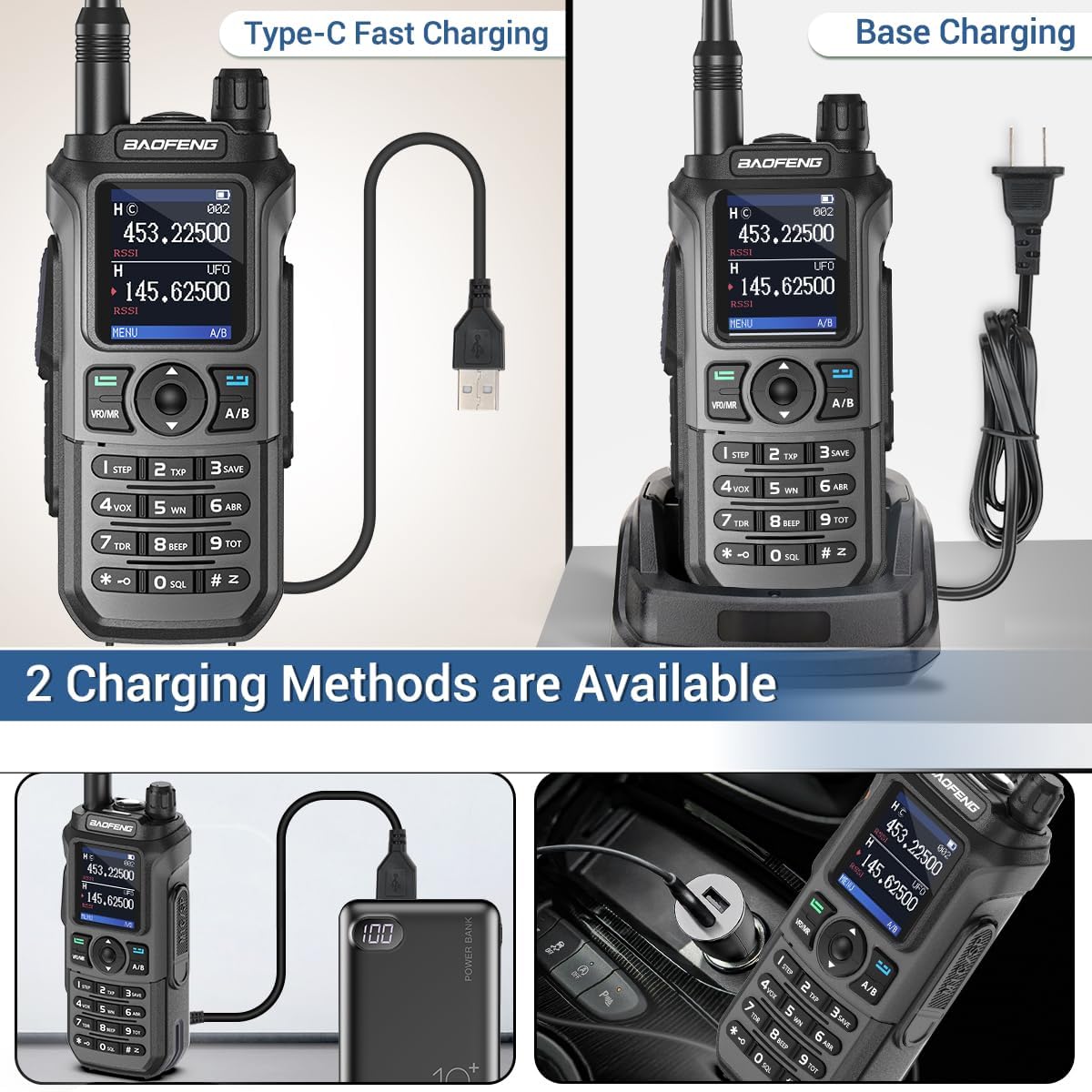 Ham Radio Baofeng Radio UV-21R Ham Radio Handheld Long Range Two Way Radio for Adults 5RM Rechargeable Walkie Talkies K5Plus with NOAA Weather