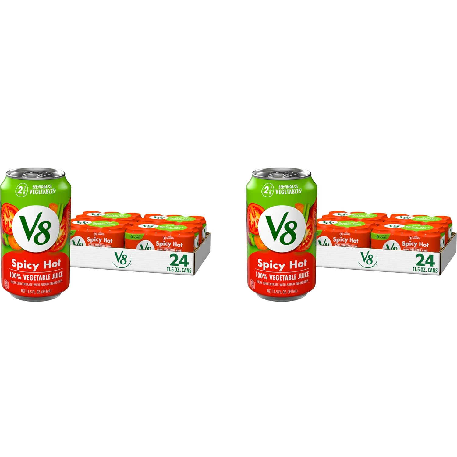 V8 Low Sodium Original 100% Vegetable Juice, 11.5 fl oz Can (24 Pack)